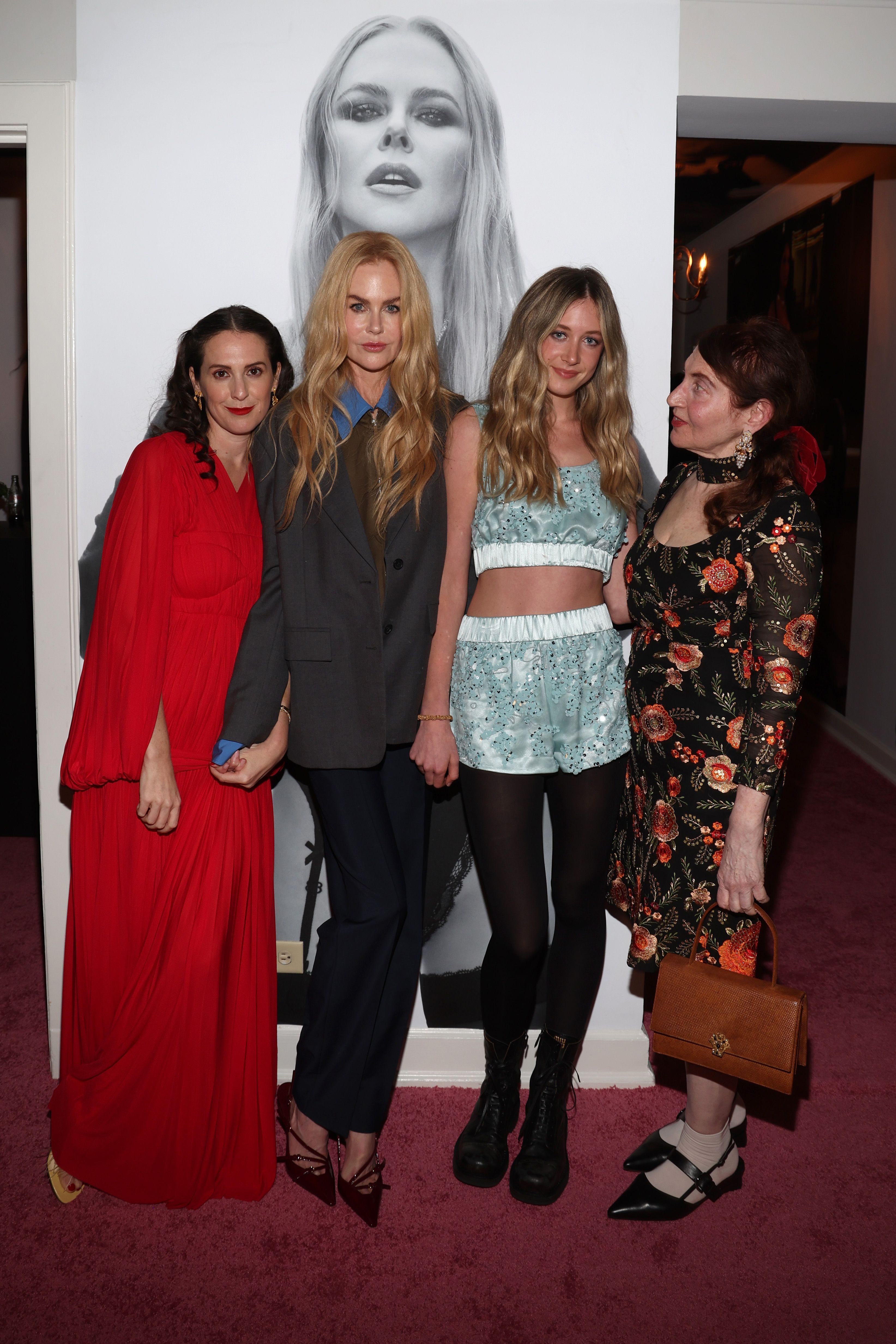 Sara Moonves, W Magazine Editor in Chief, Nicole Kidman, Sunday Rose Kidman Urban and Lynn Hirschberg, W Magazine Editor at Large attend W Magazine's Annual Best Performances Party on January 4, 2025 | Source: Getty Images