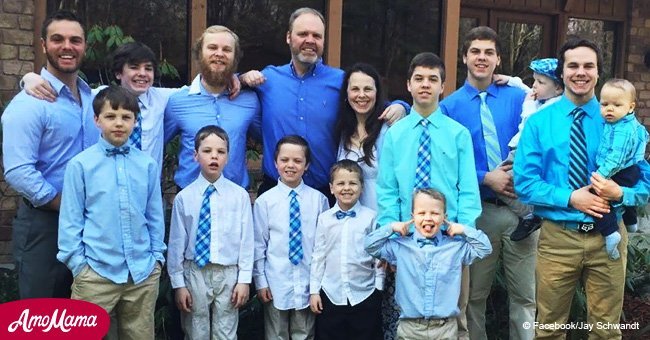 Couple with 13 boys makes headlines after announcing the sex of their 14th baby