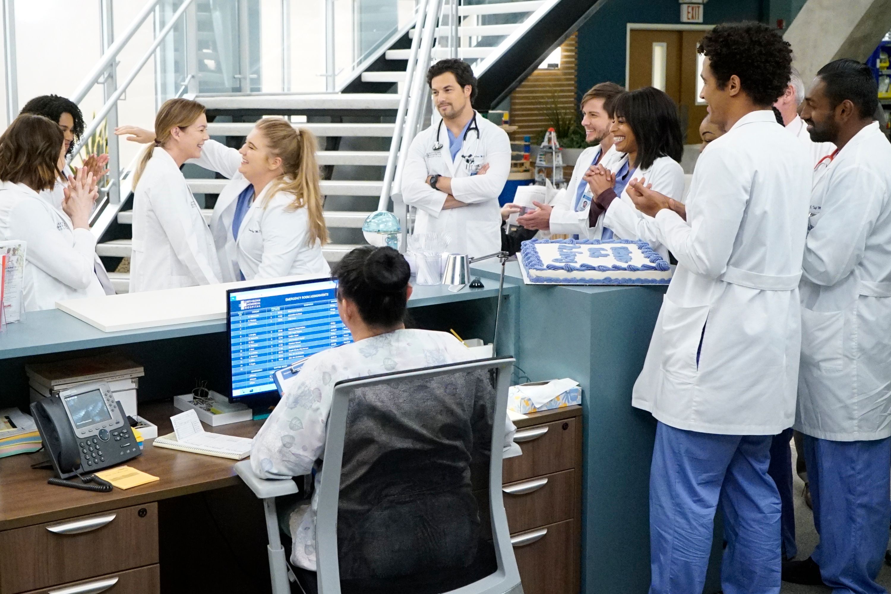 A portrait of the cast of ABC's "Grey's Anatomy," during one of the scenes on the show on October 21, 2019 | Photo: Getty Images