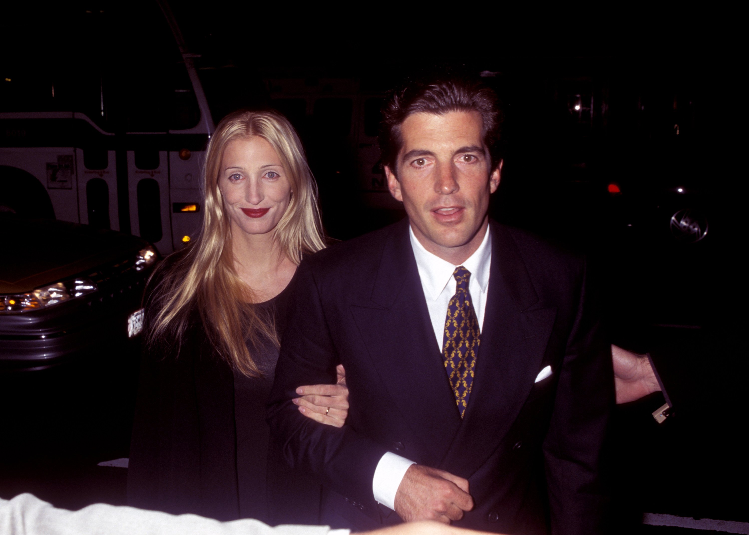 John F. Kennedy Jr. and Carolyn Bessette during the 2nd Anniversary Party of "George" Magazine. / Source: Getty Images