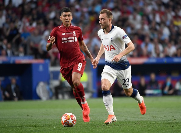 Christian Eriksen in Aktion für Tottenham Hotspur während des UEFA Champions League Finales zwischen Tottenham Hotspur und Liverpool im Estadio Wanda Metropolitano am 01. Juni 2019 in Madrid | Quelle: Getty Images