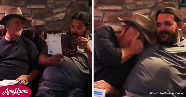 Video shows man's emotional reaction to 40-year-old stepson's adoption request