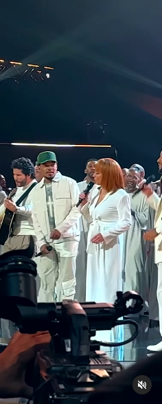 Dan Smyers, Chance the Rapper, Reba McEntire and John Legend rehearsing on "The Voice" posted on March 12, 2024 | Source: Instagram/reba