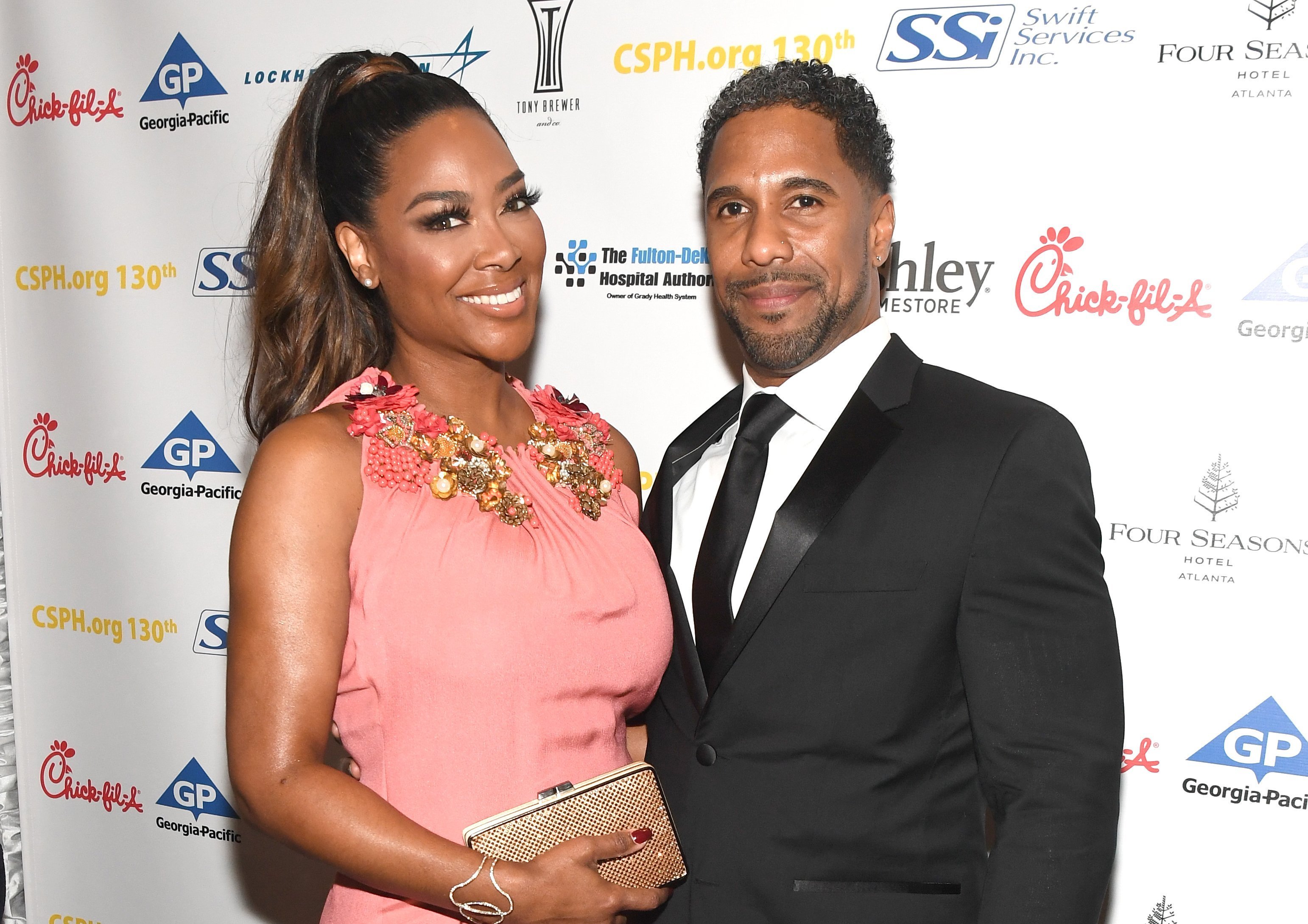 Kenya Moore and Marc Daly at Carrie Steele-Pitts Home 130th Anniversary Gala on March 24, 2018 in Atlanta, Georgia | Source: Getty Images/GlobalImagesUkraine