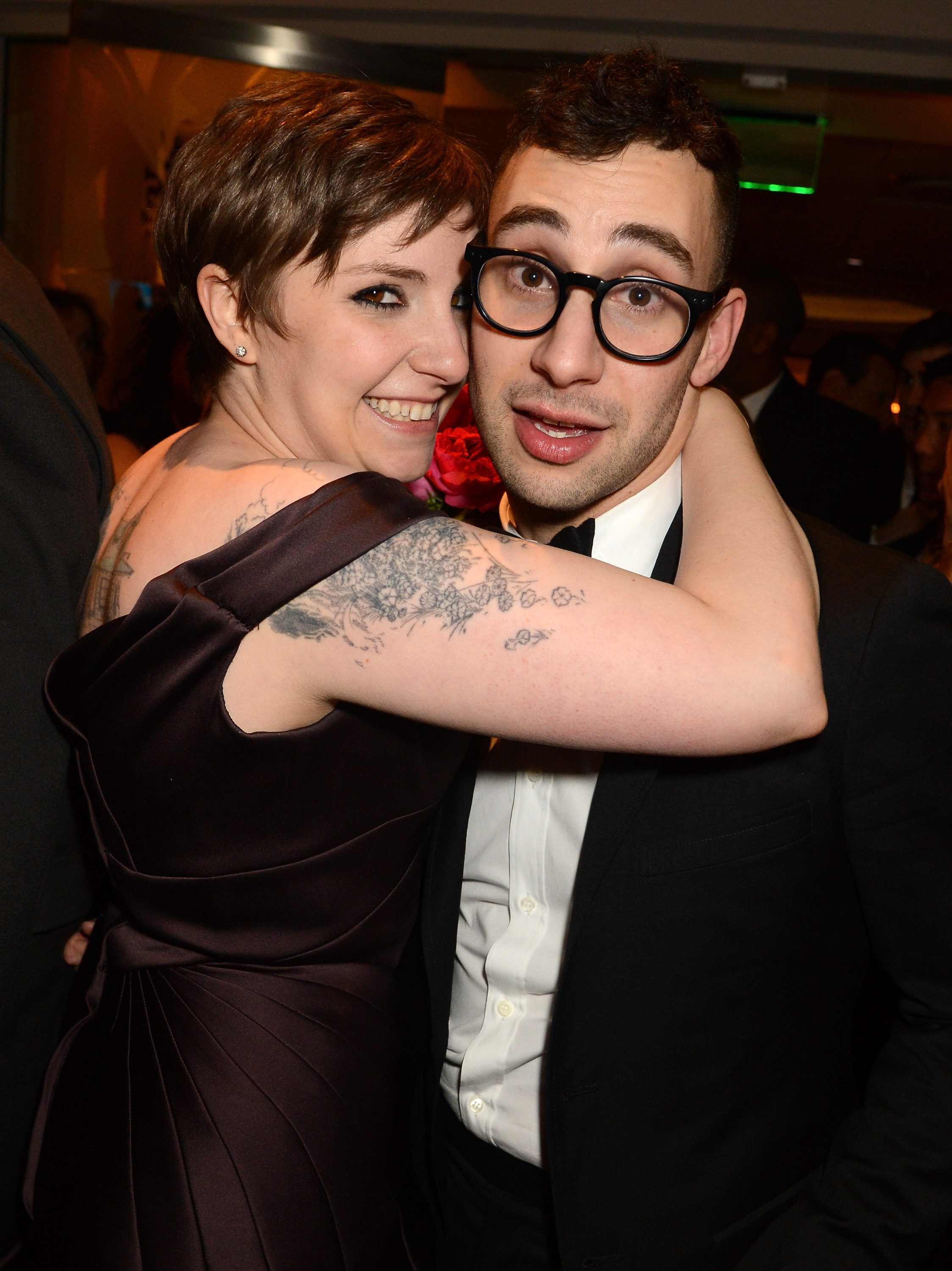Lena Dunham and Jack Antonoff attend HBO's Official Golden Globe Awards After Party held at Circa 55 Restaurant at The Beverly Hilton Hotel on January 13, 2013 in Beverly Hills, California. | Source: Getty Images