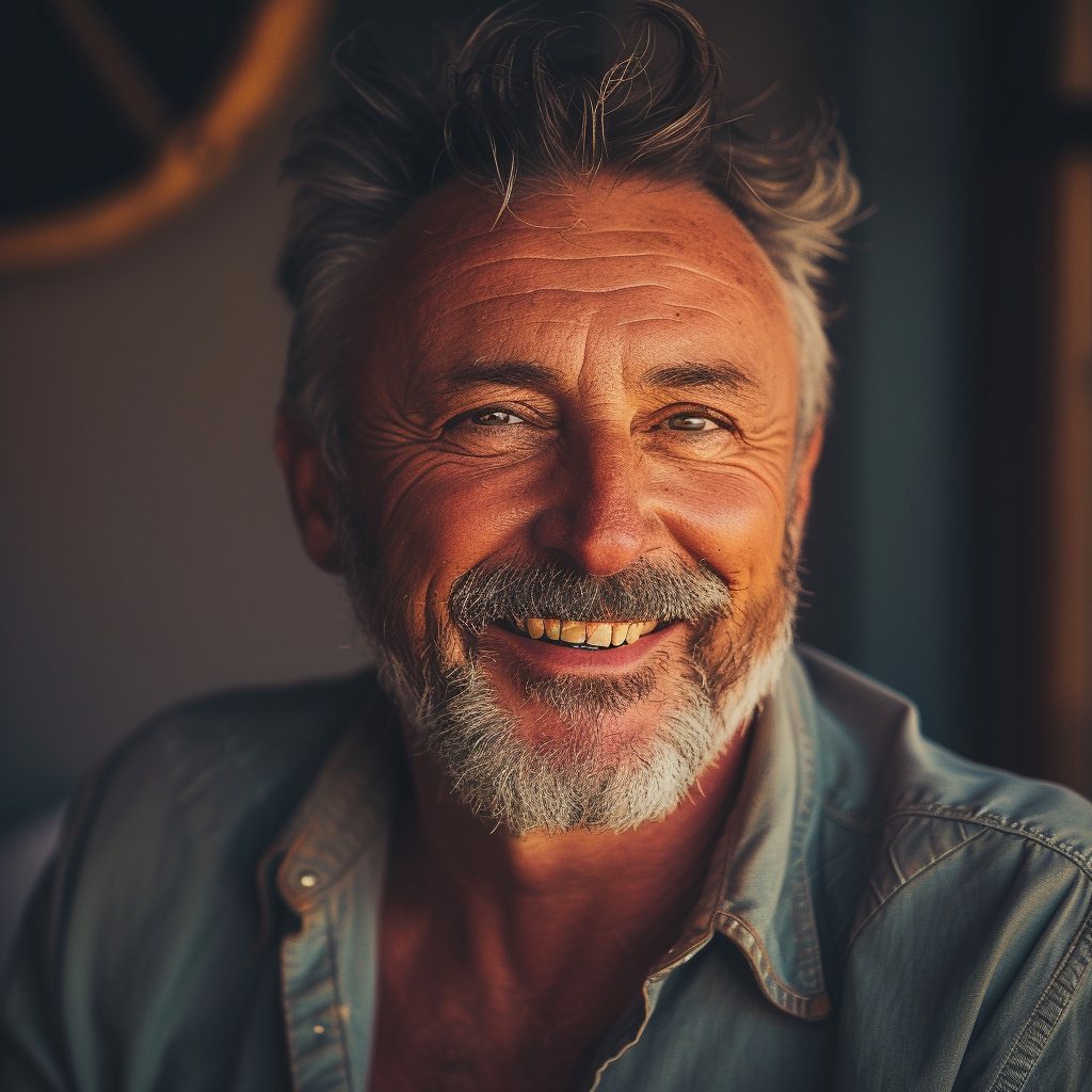 A smiling older man | Source: Midjourney