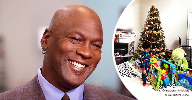 Michael Jordan's Grandson Poses in Blue PJs Next to a Christmas Tree ...