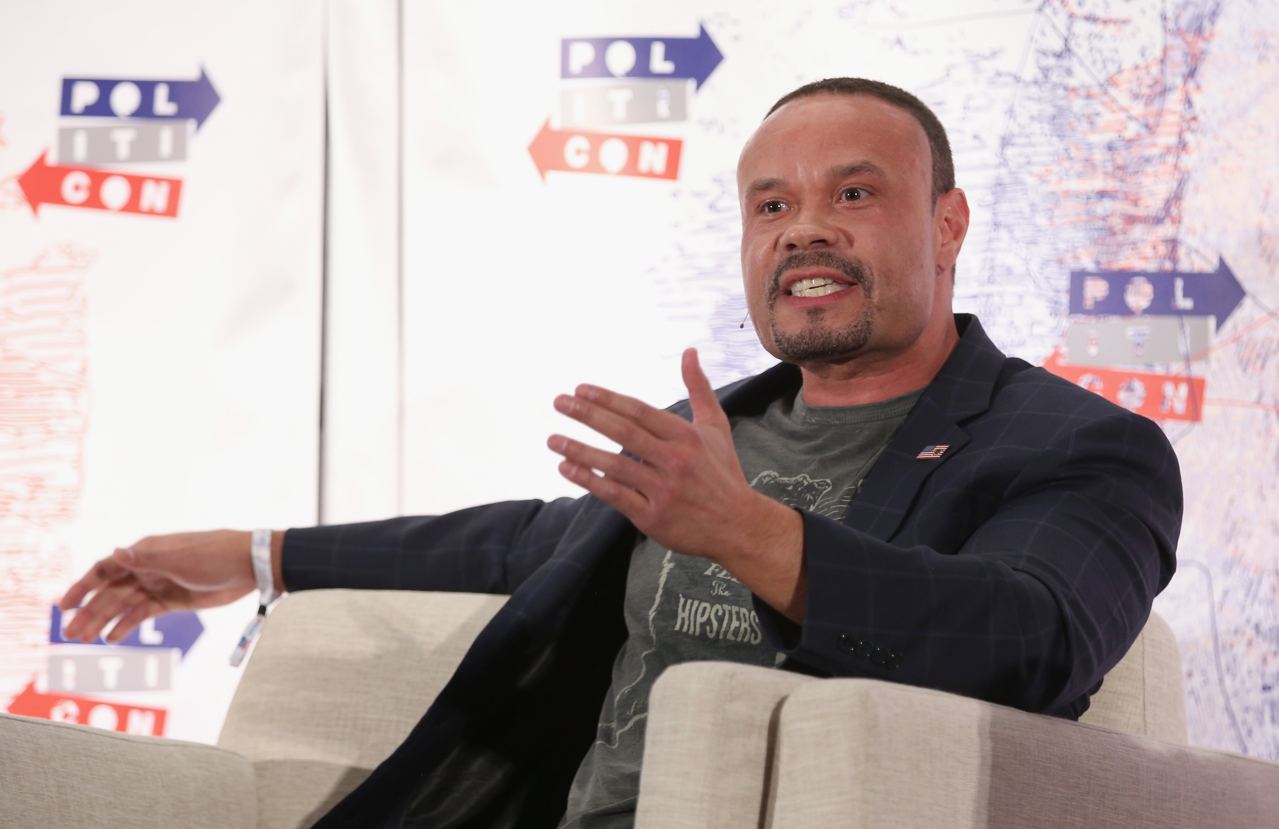 Dan Bongino speaks onstage during Politicon 2018 at Los Angeles Convention Center on October 21, 2018 | Source: Getty Images