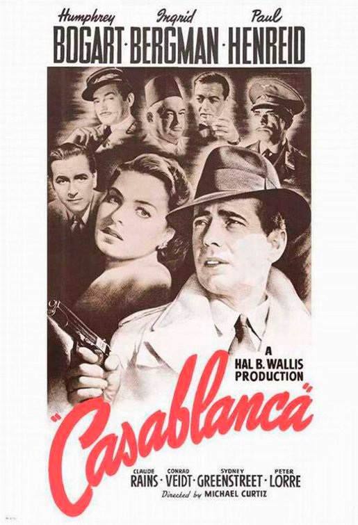 Film poster for "Casablanca" -- 1942 | Source: Getty Images