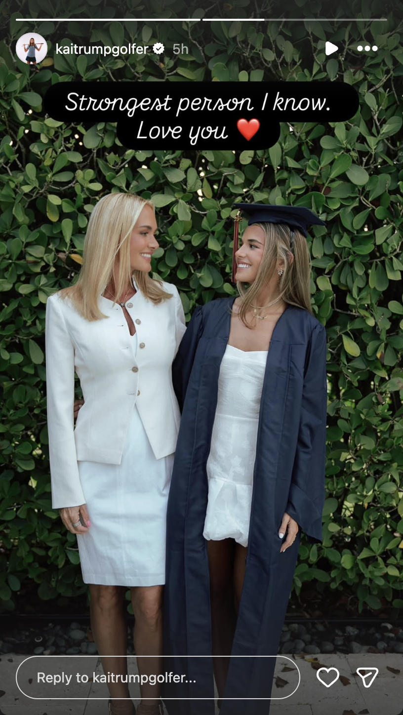 Kai Trump's heartfelt Instagram Story tribute to her mom, Vanessa Trump, posted in May 2026. | Source: Instagram/kaitrumpgolfer