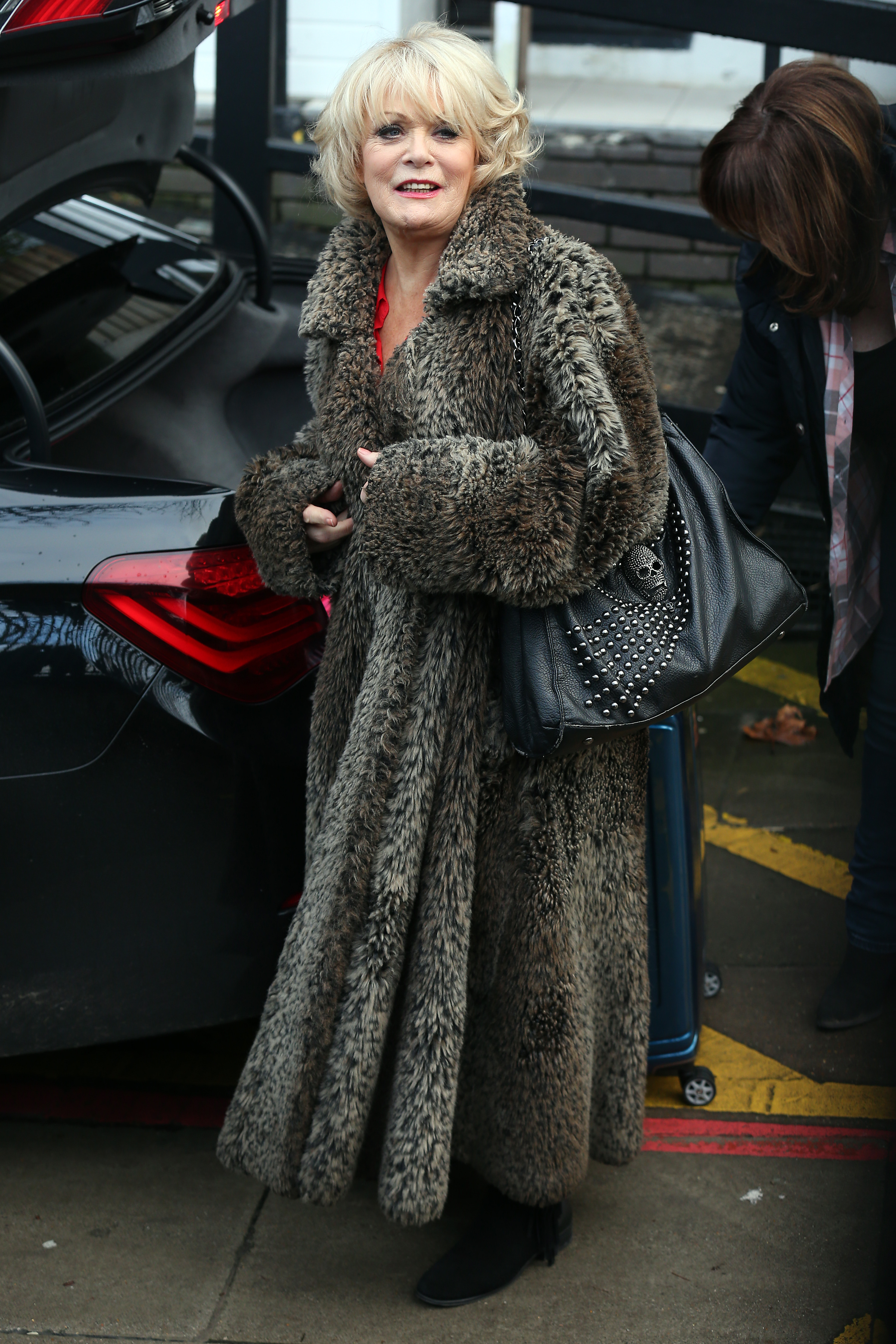 Sherrie Hewson seen leaving the ITV Studios on 6 January 2016 in London, England. | Source: Getty Images