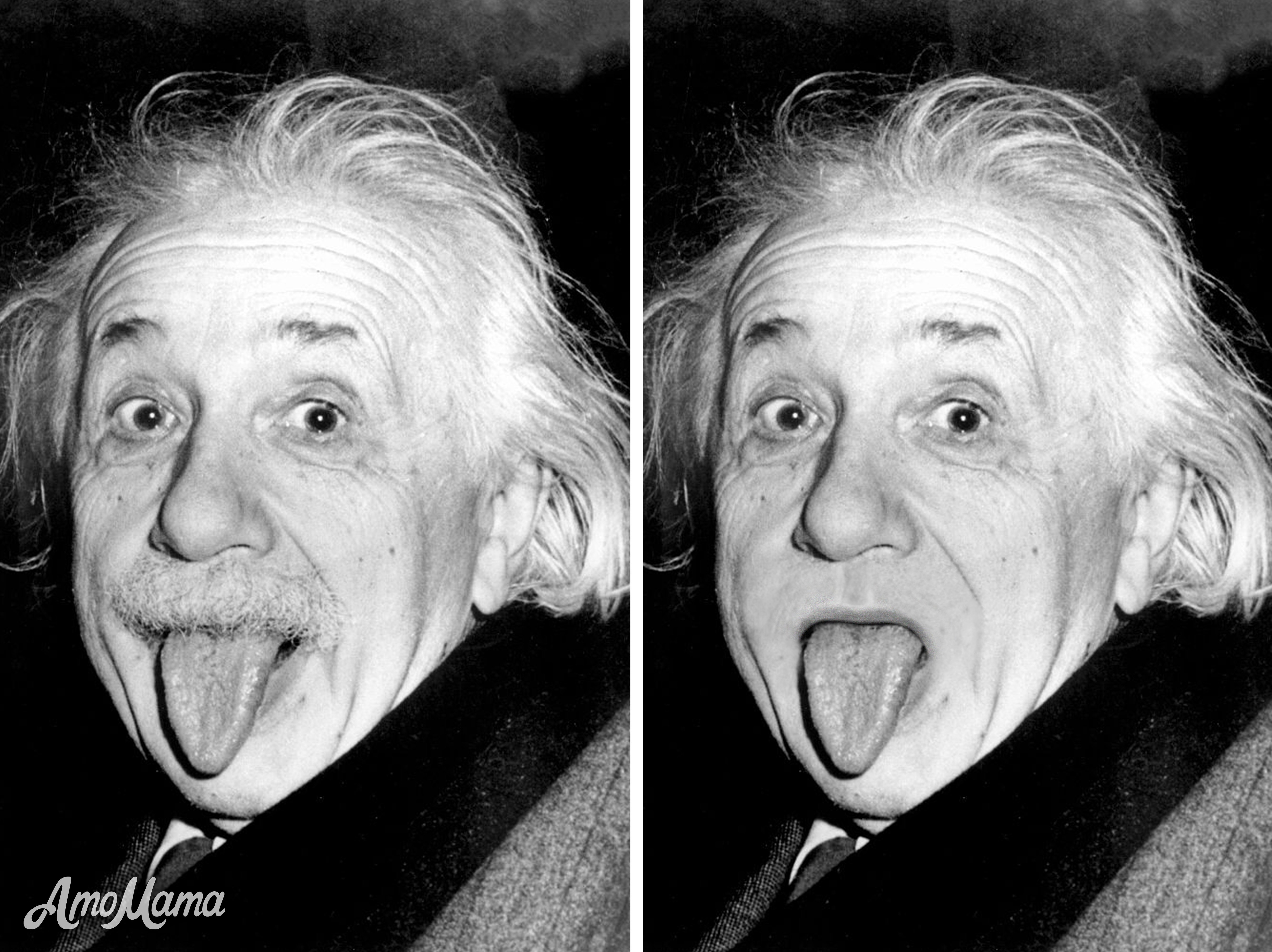 Albert Einstein's before and after moustache look | Photo: Getty Images