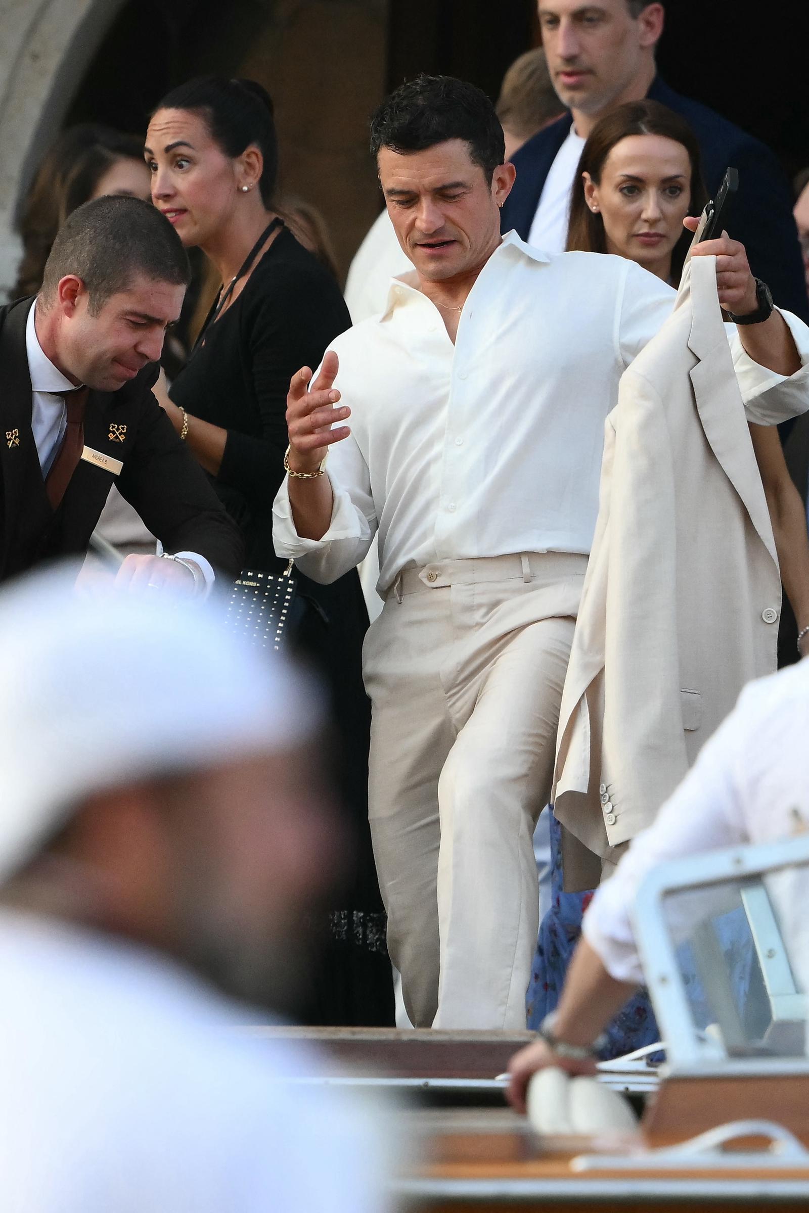 Orlando Bloom ahead of Jeff Bezos and Lauren Sánchez's Wedding on June 26, 2025, in Venice, Italy. | Source: Getty Images