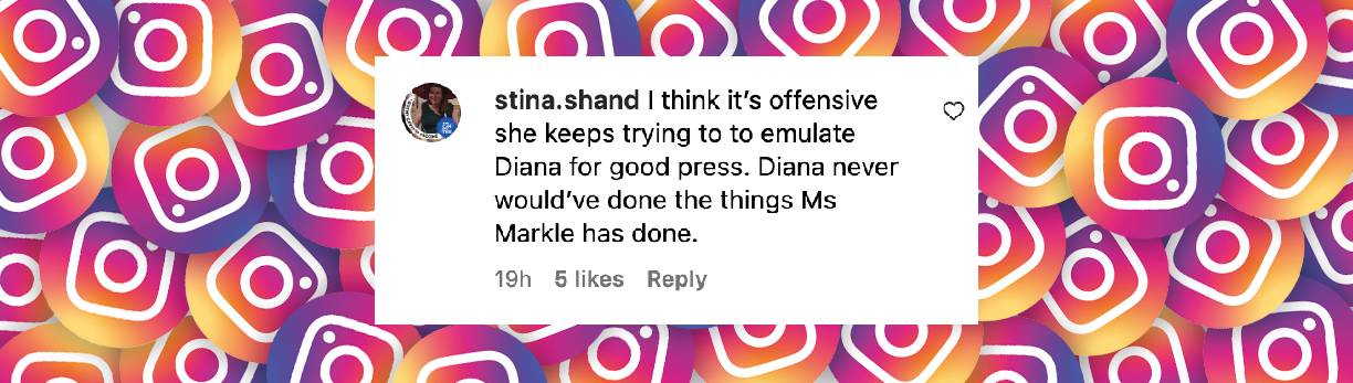 A netizen's comment on Meghan Markle's weekend outfit, posted on February 24, 2025 | Source: Instagram/pagesix