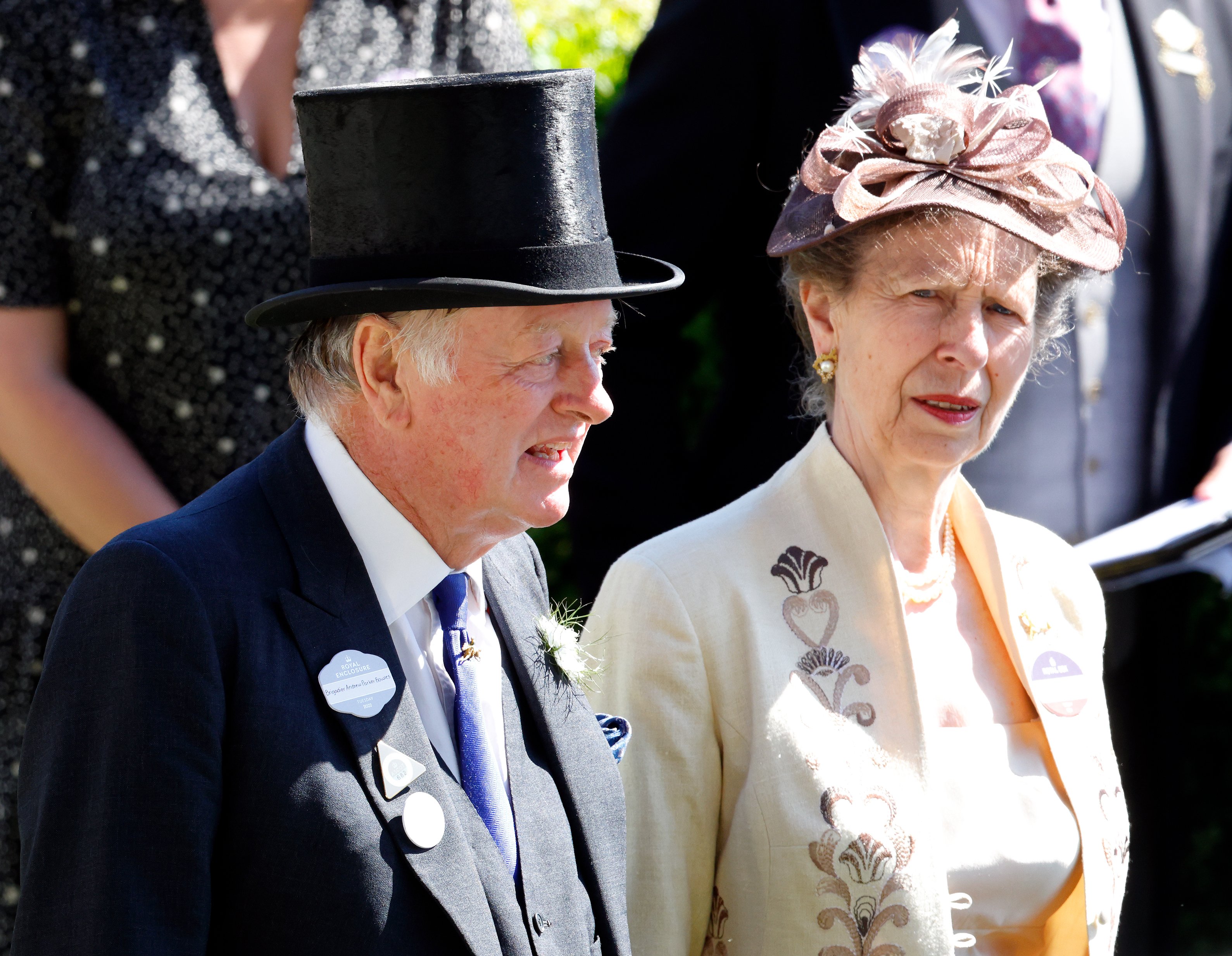 Andrew Parker Bowles and Princess Anne at Ascot Racecourse on June 14, 2022, in Ascot, England. | Source: Getty Images