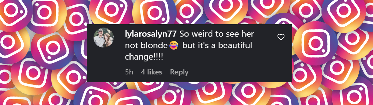 A fan comments on Carrie Underwood's new hairdo, dated August, 2025 | Source: Instagram/carrieunderwood