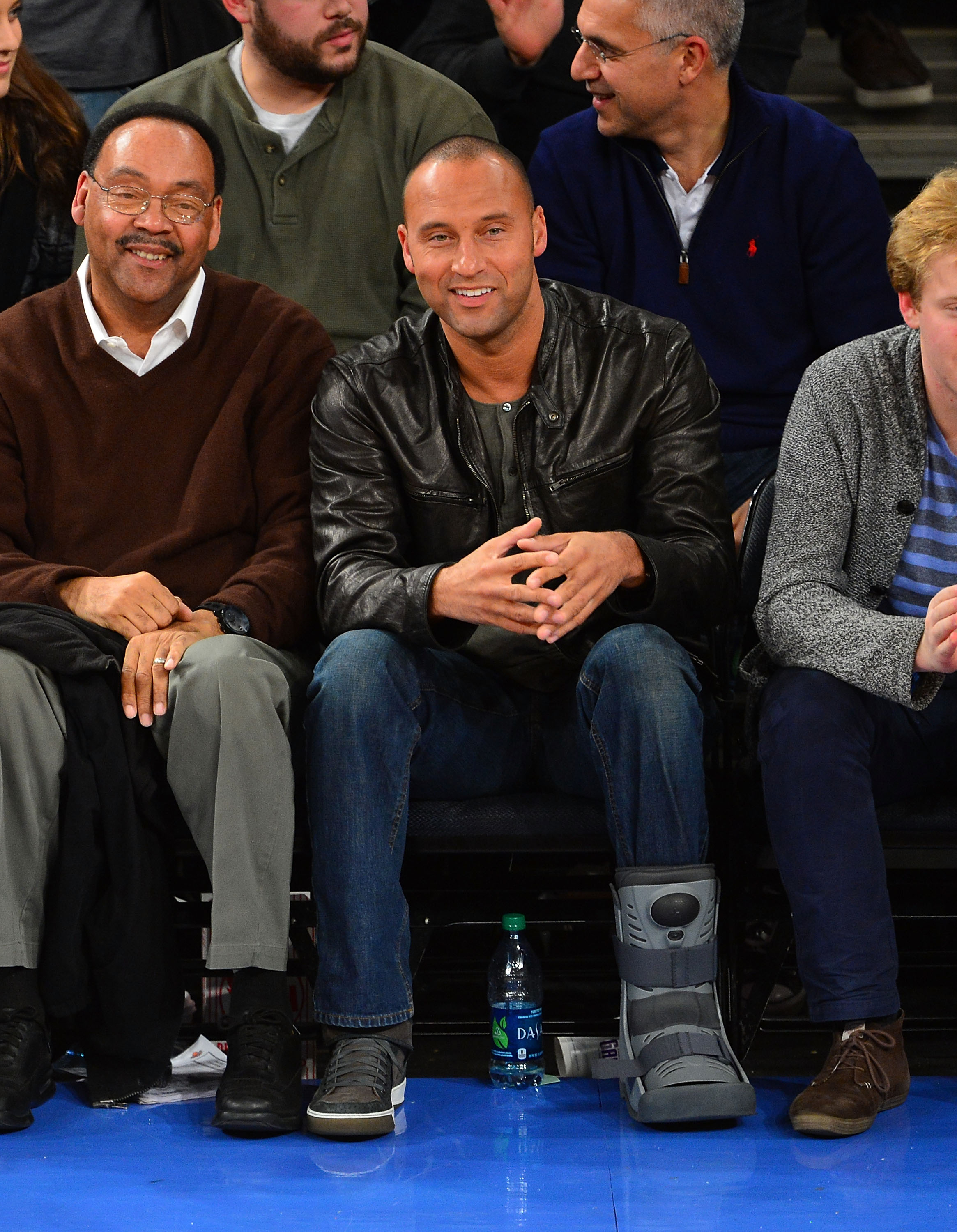 Derek Jeter and his father Charles Jeter attend the Minnesota Timberwolves vs New York Knicks game at Madison Square Garden on December 23, 2012, in New York City. | Source: Getty Images
