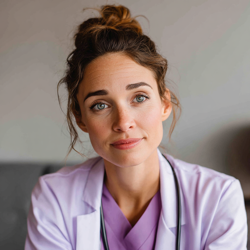 A close-up of a smiling doctor | Source: Midjourney