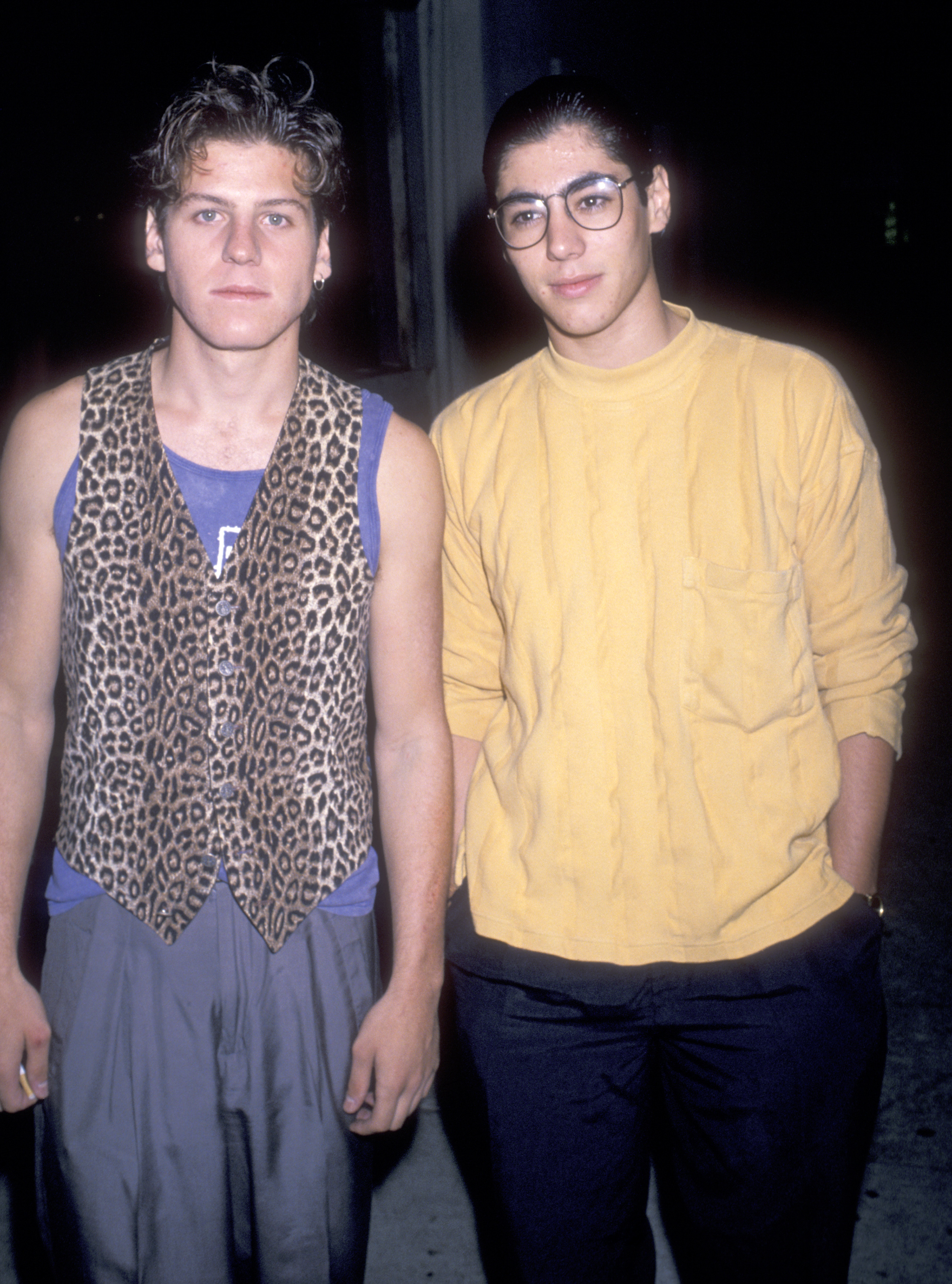 Billy Jacoby and Danny Nucci at Rain Pryor's 20th birthday party on July 15, 1989, at Club Rubber in Los Angeles, California. | Source: Getty Images