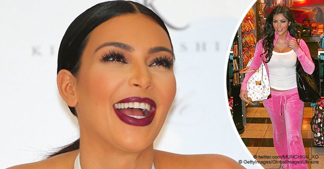 A Different Kim: Check out how the reality TV star looks in velour pink tracksuit in throwback pic