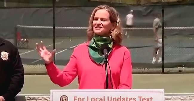 New York County Executive Laura Curran addresses the public | Photo: Youtube/@Daily Blast LIVE