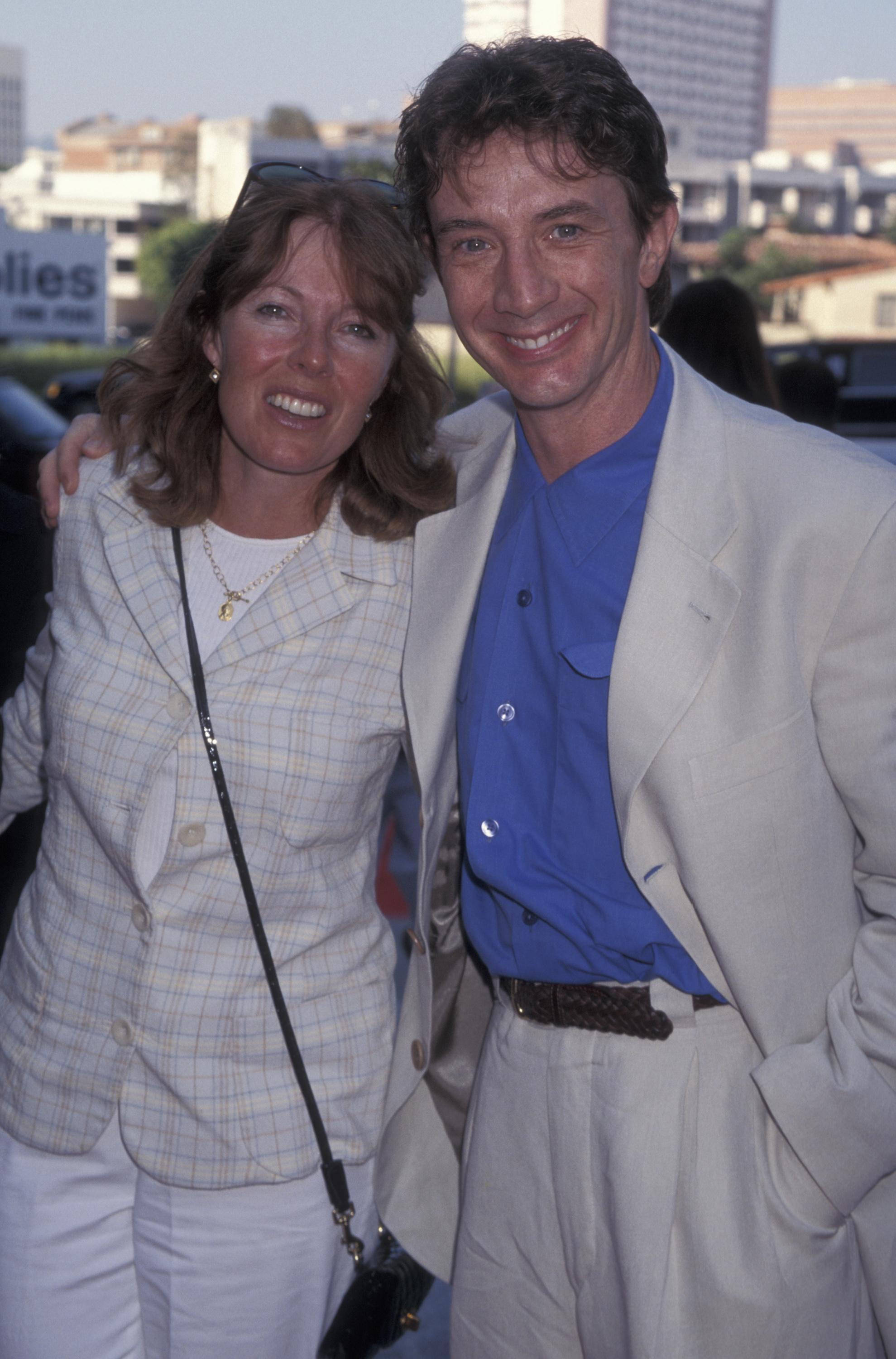 Nancy Dolman and Martin Short at the premiere of "Jungle 2 Jungle" in Westwood, California on March 9, 1997. | Source: Getty Images