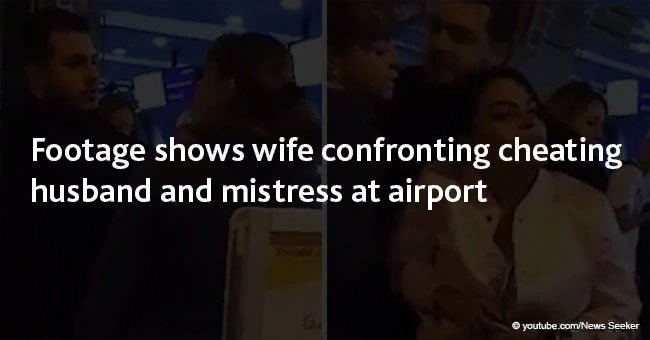 Video shows wife confronting cheating husband and mistress at airport