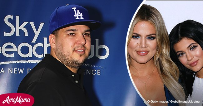 Rob Kardashian shares a sweet snap of Khloe and Kylie as they stare lovingly at his little girl