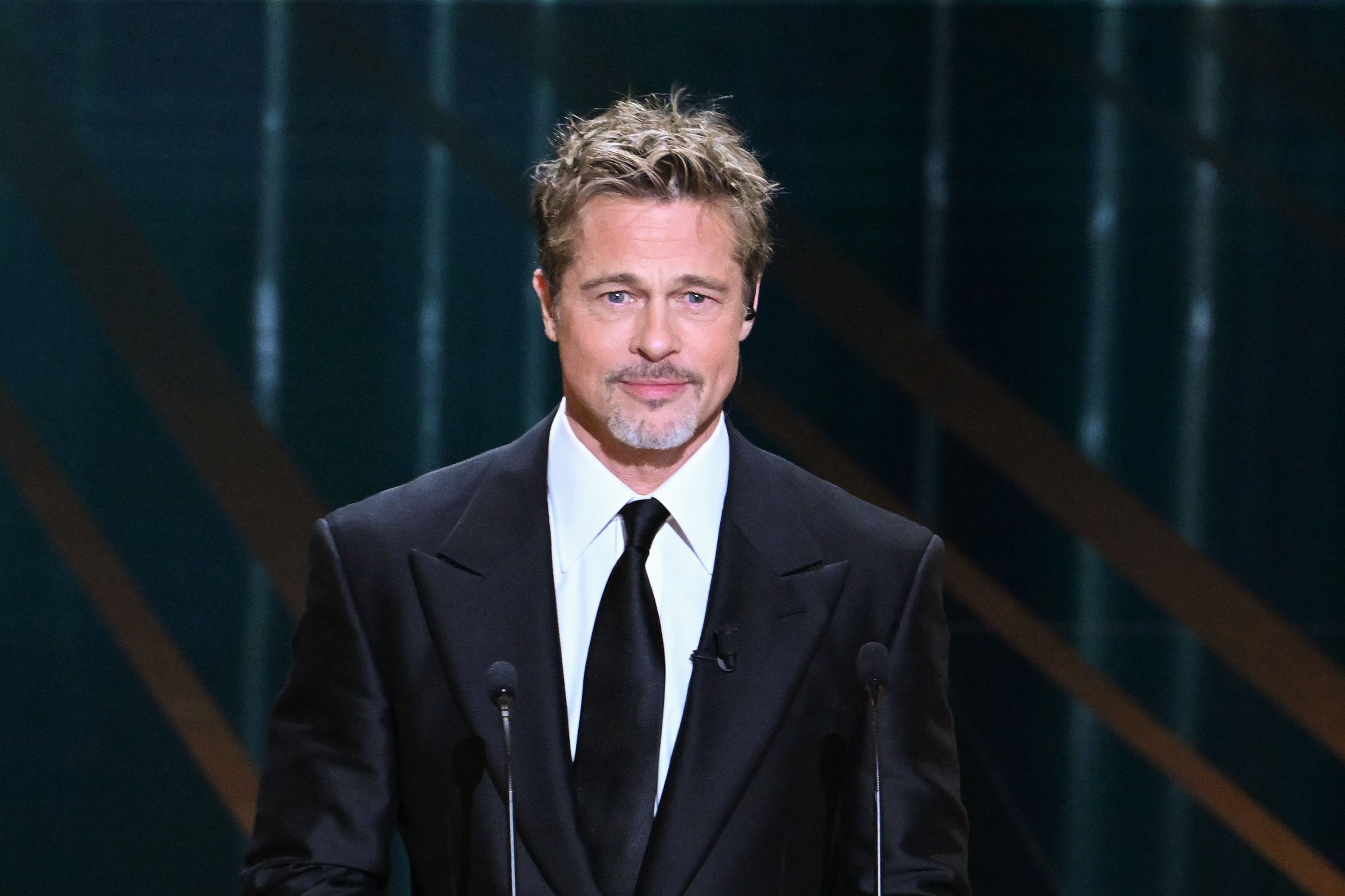Brad Pitt onstage at the 48th Cesar Film Awards on February 24, 2023 in Paris, France. | Source: Getty Images