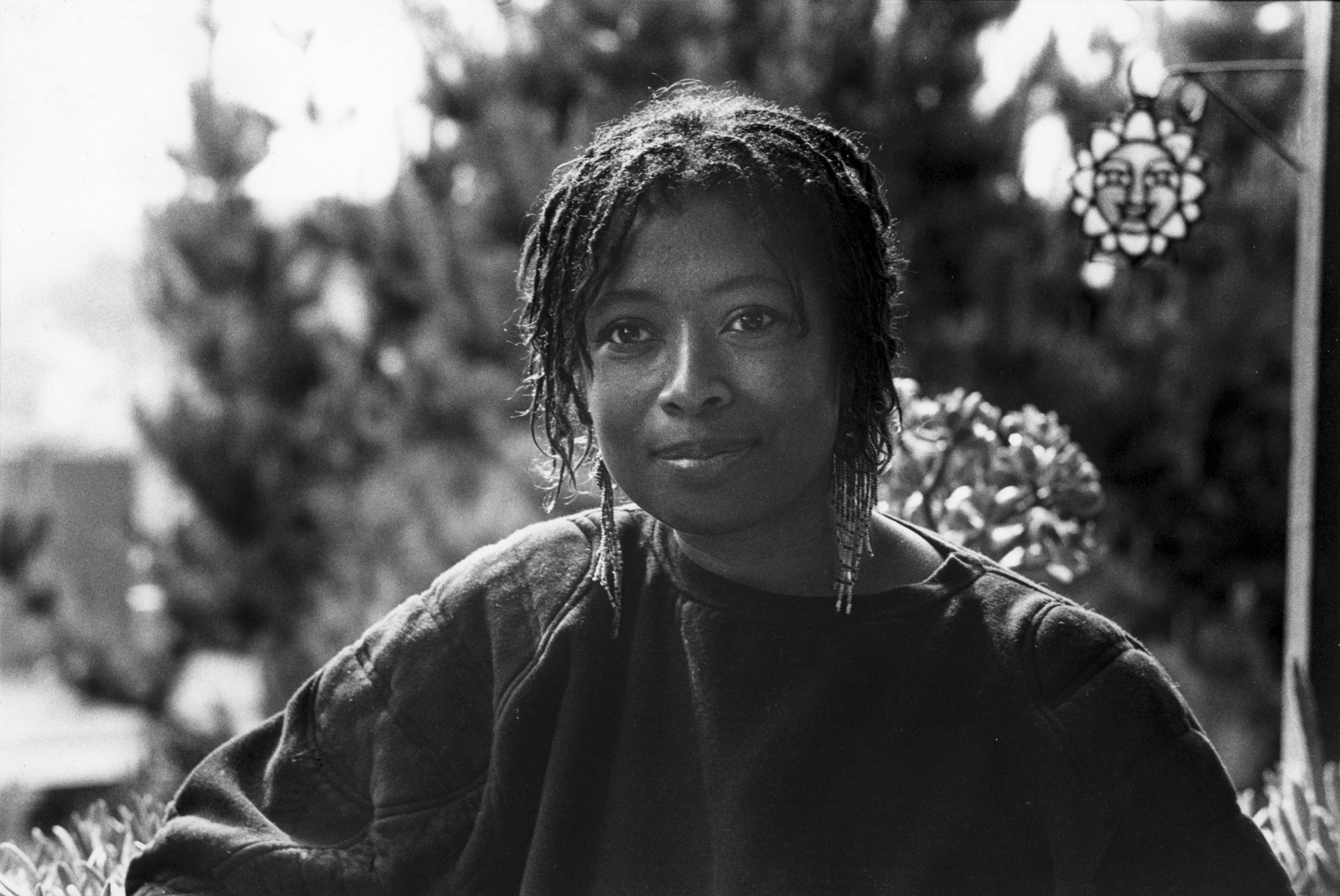 Alice Walker , Best known for her novel 'The Color Purple', poses for portrait at home in San Francisco in January, 1985. | Photo by Mikki Ansin/Getty Images