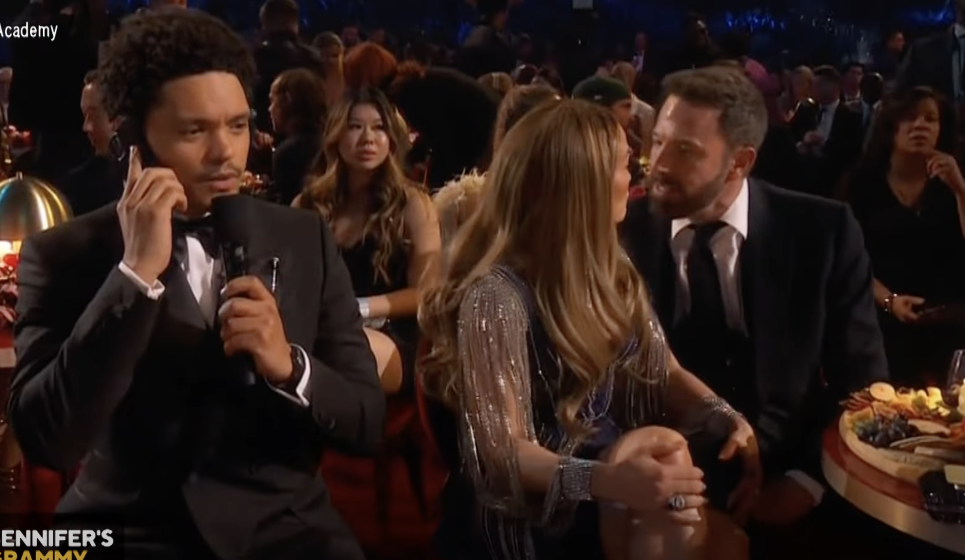 Jennifer Lopez and Ben Affleck at the 2023 Grammys, dated February 8, 2023 | Source: YouTube/@EntertainmentTonight