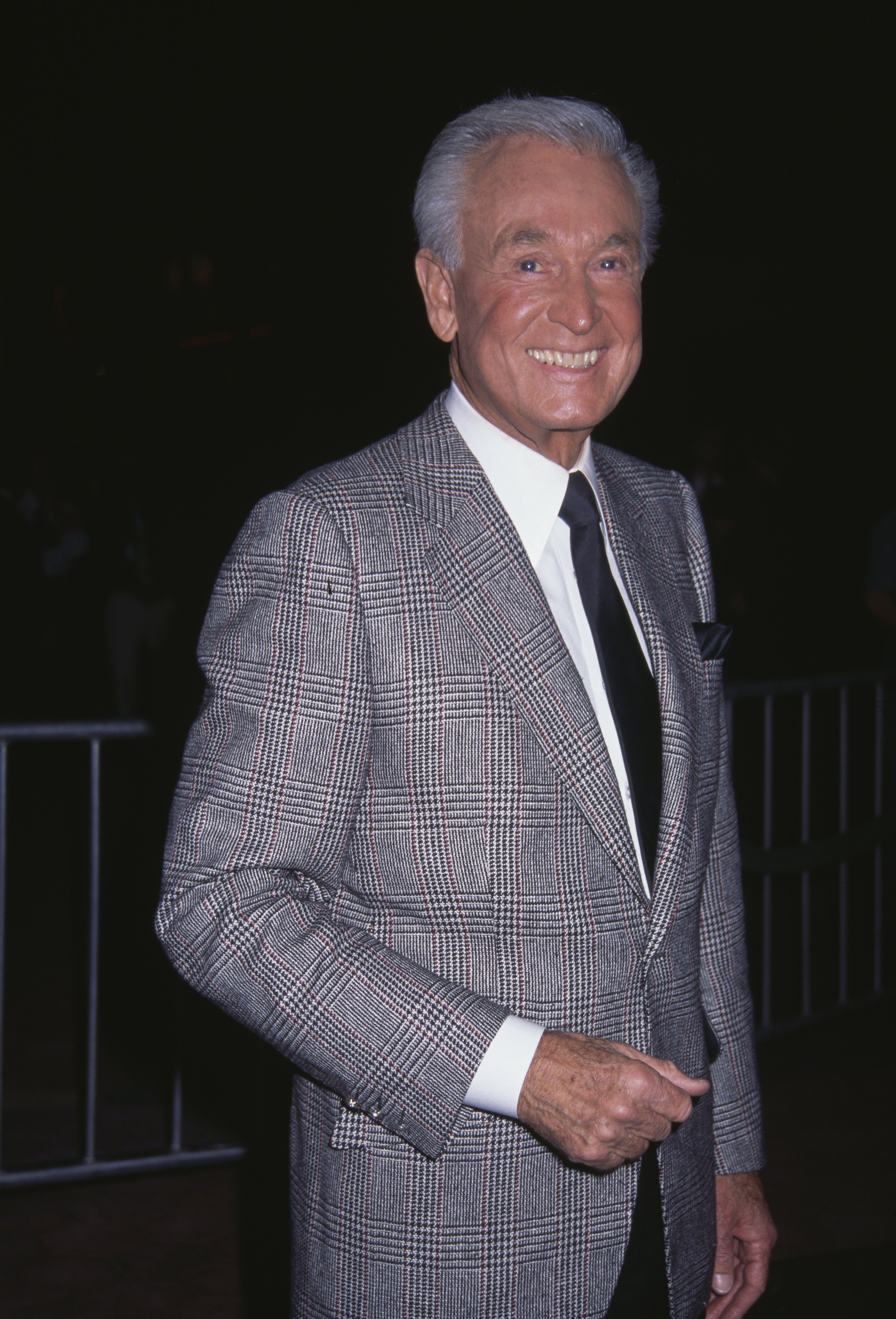 American television game show host Bob Barker attends the premiere of "Happy Gilmore" at the Cineplex Odeon Cinema in Century City, California, US, on February 7, 1996. | Source: Getty Images