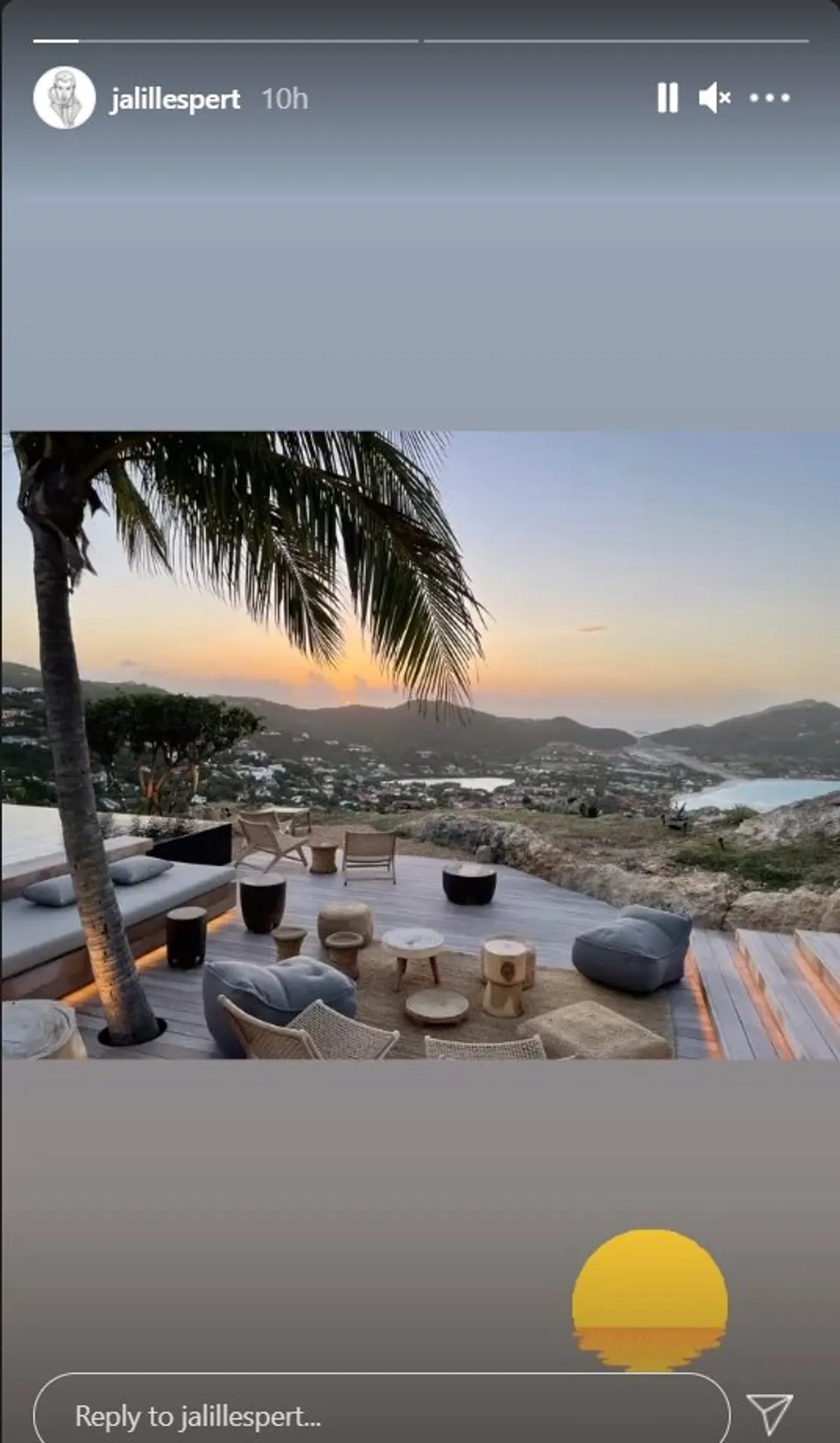 Un Merveilleux moment à Saint-Barth| Photo : Capture de La Story Instagram de Jalil Lespert