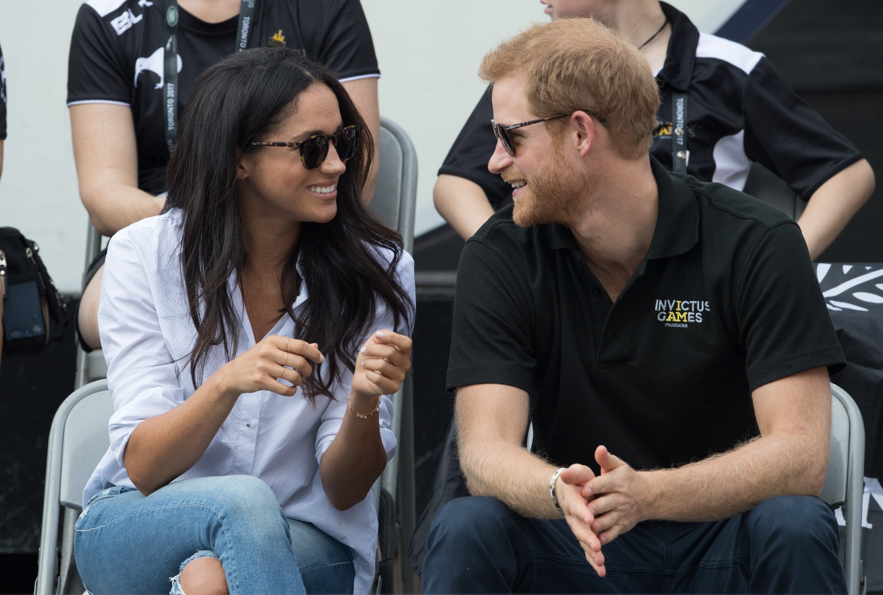 Meghan Markle and Prince Harry appear together at the Wheelchair Tennis on day 3 of the Invictus Games Toronto on September 25, 2017 in Toronto, Canada. | Source: Getty Images