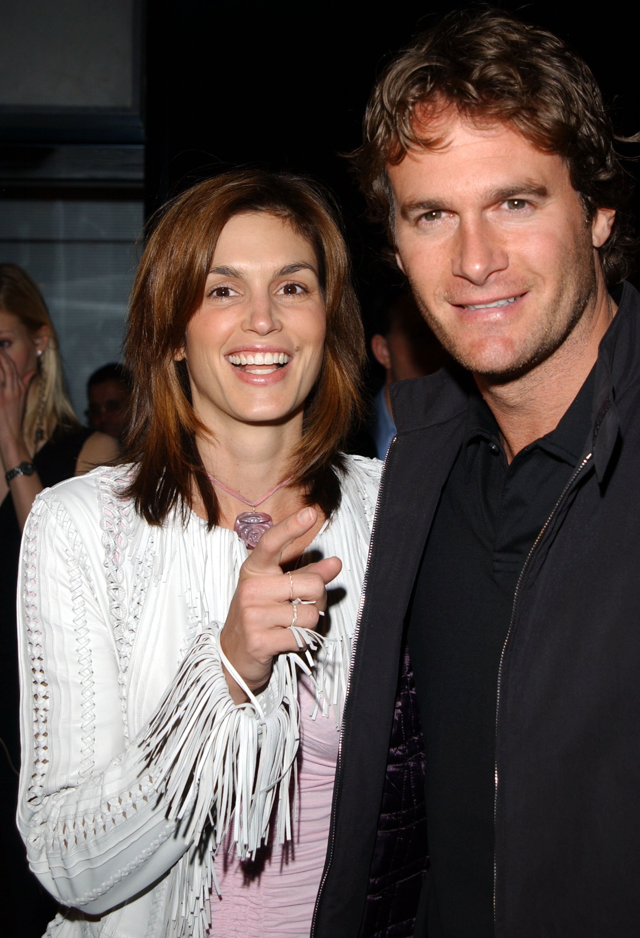 Cindy Crawford and husband Rande Gerber arrive at the Conde Nast Traveler Hot List party at the W Hotel May 1, 2002, in New York City. | Source: Getty Images.
