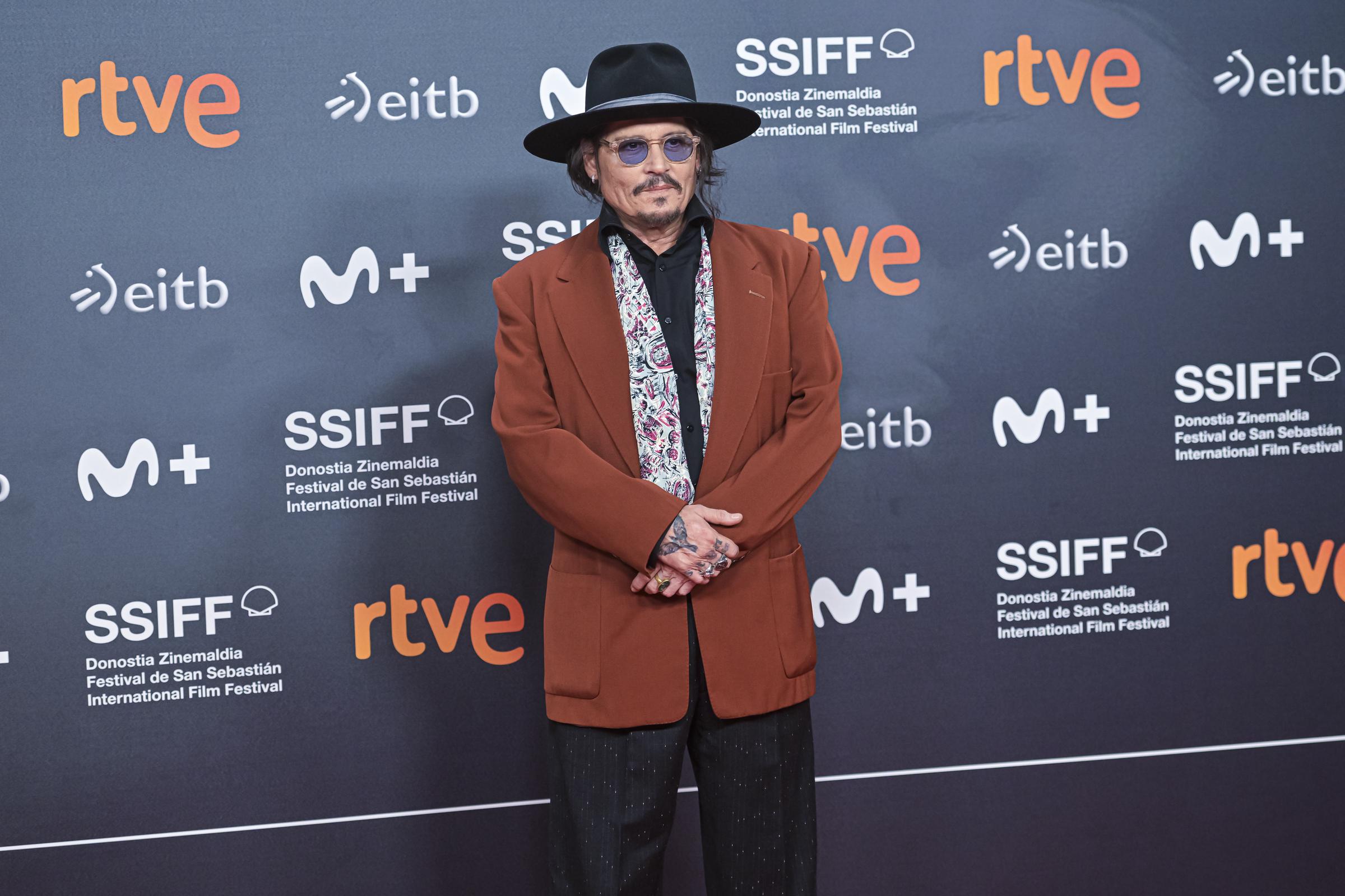 Johnny Depp attends the premiere of "Modi, Three Days on the Wings of Madness" on September 24, 2024, in San Sebastian, Spain. | Source: Getty Images