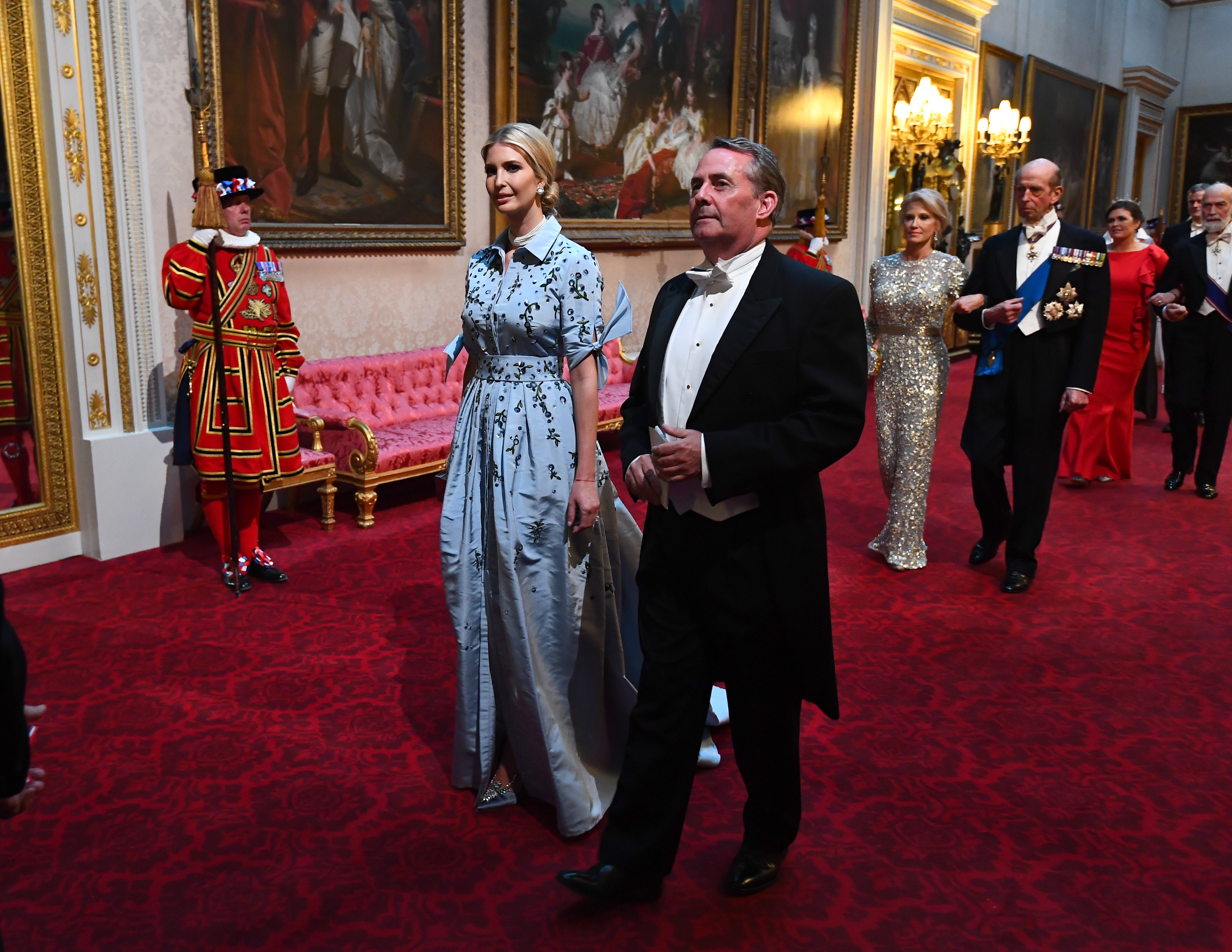 Ivanka Trump asiste al banquete estatal para su padre, el presidente de Estados Unidos, Donald Trump, el 3 de junio de 2019 | Imagen: Getty Images