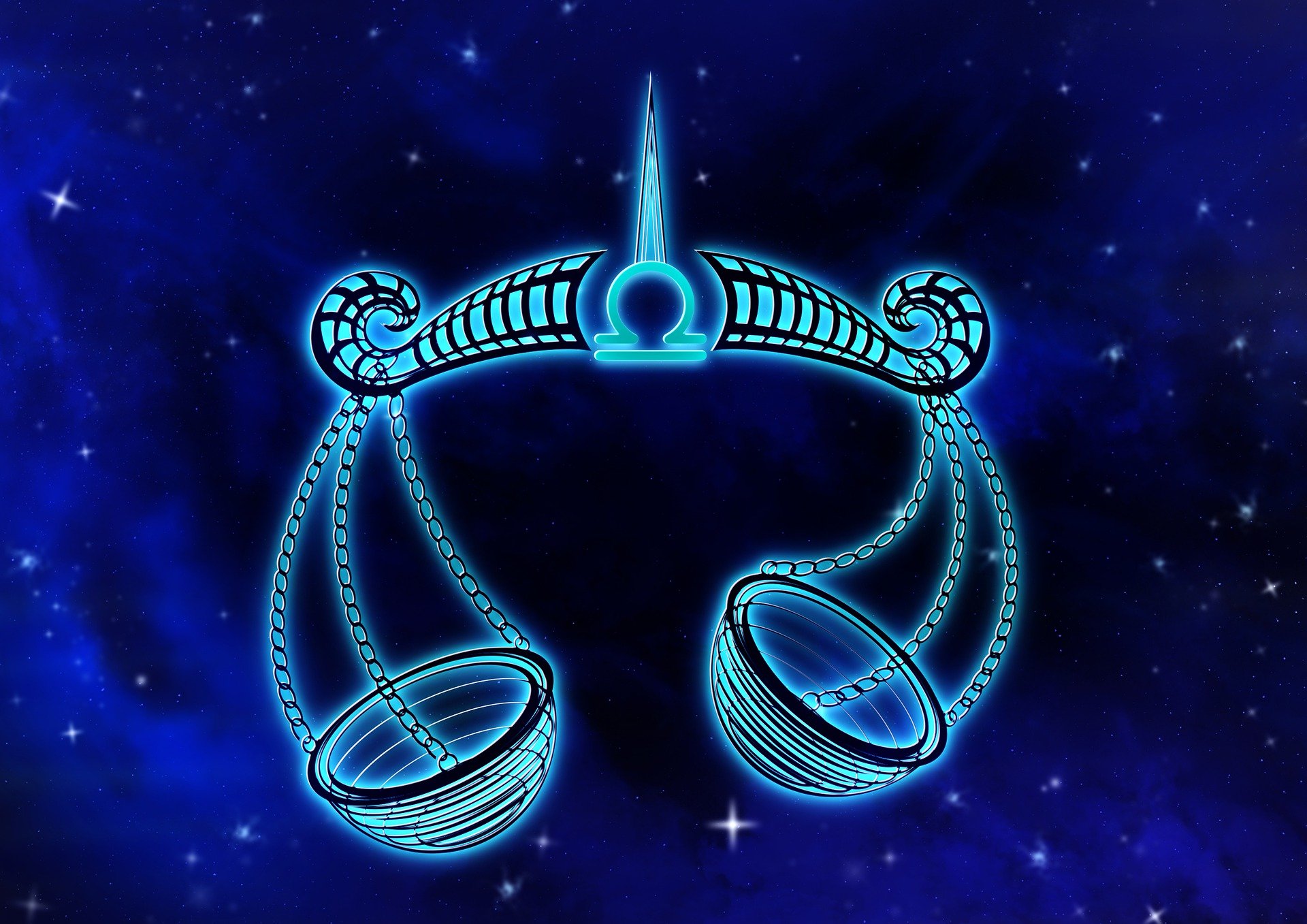 An illustration of a Libra star sign | Source: Pixabay 