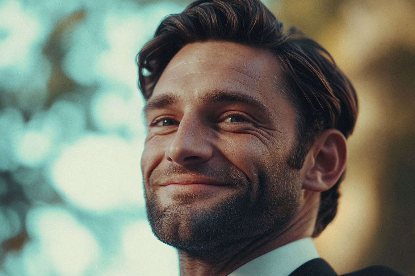 A close-up shot of a man smiling | Source: Midjourney