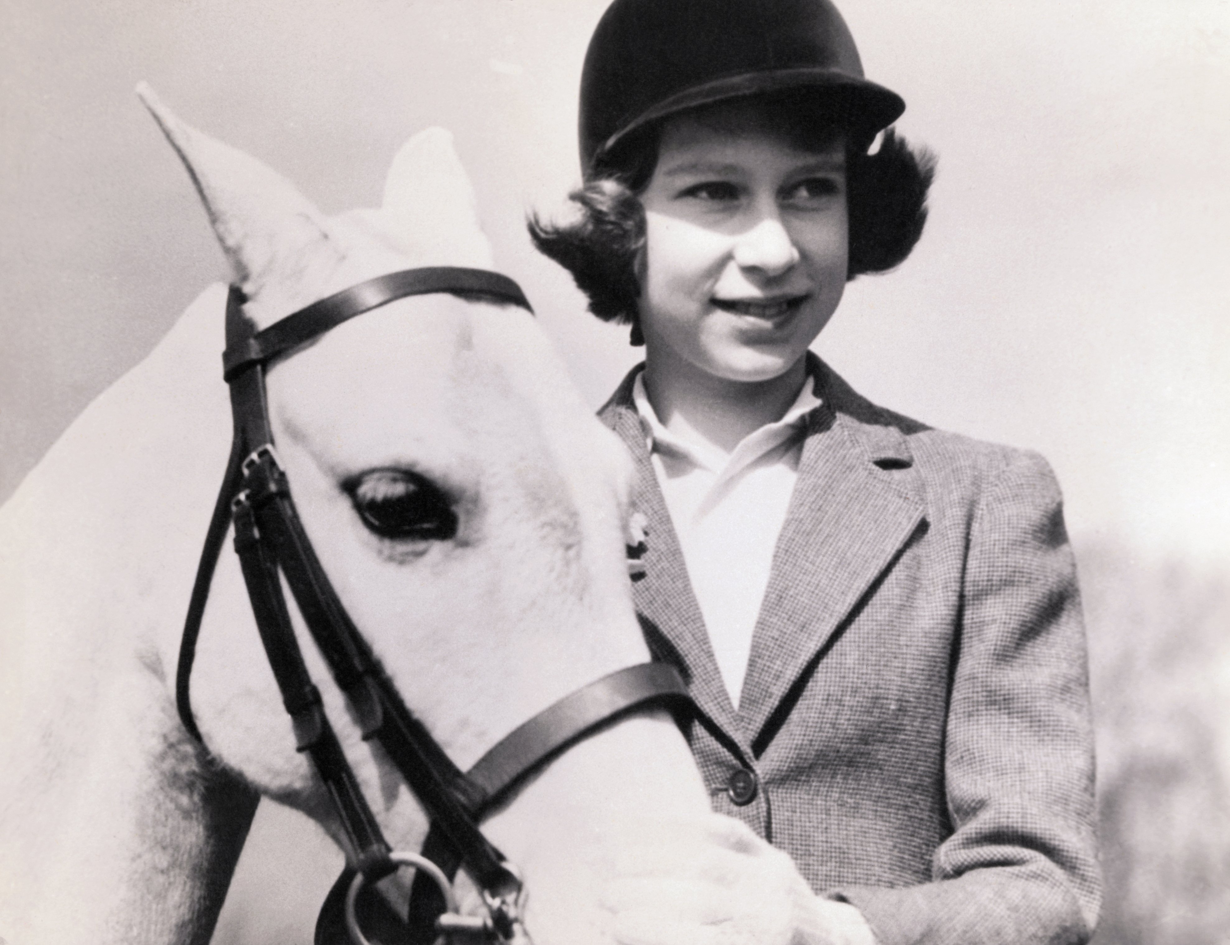 Crown Princess Elizabeth of Great Britain, later Queen Elizabeth II, with her pony | Source: Getty Images