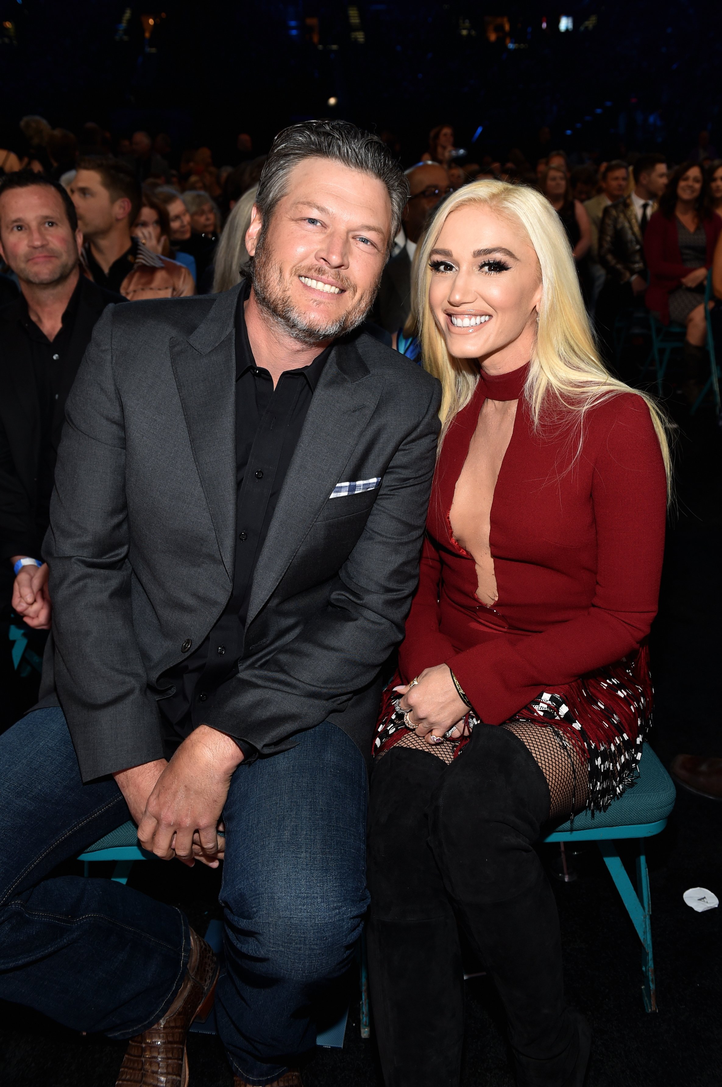 Blake Shelton and Gwen Stefani at the 53rd Academy of Country Music Awards at MGM Grand Garden Arena on April 15, 2018 in Las Vegas, Nevada | Photo: Getty Images