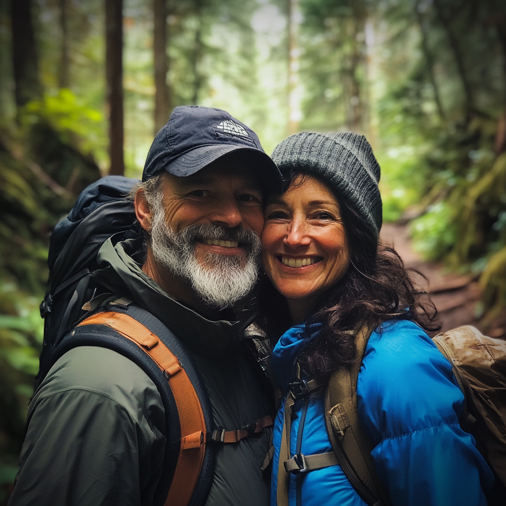 A couple hiking | Source: Midjourney