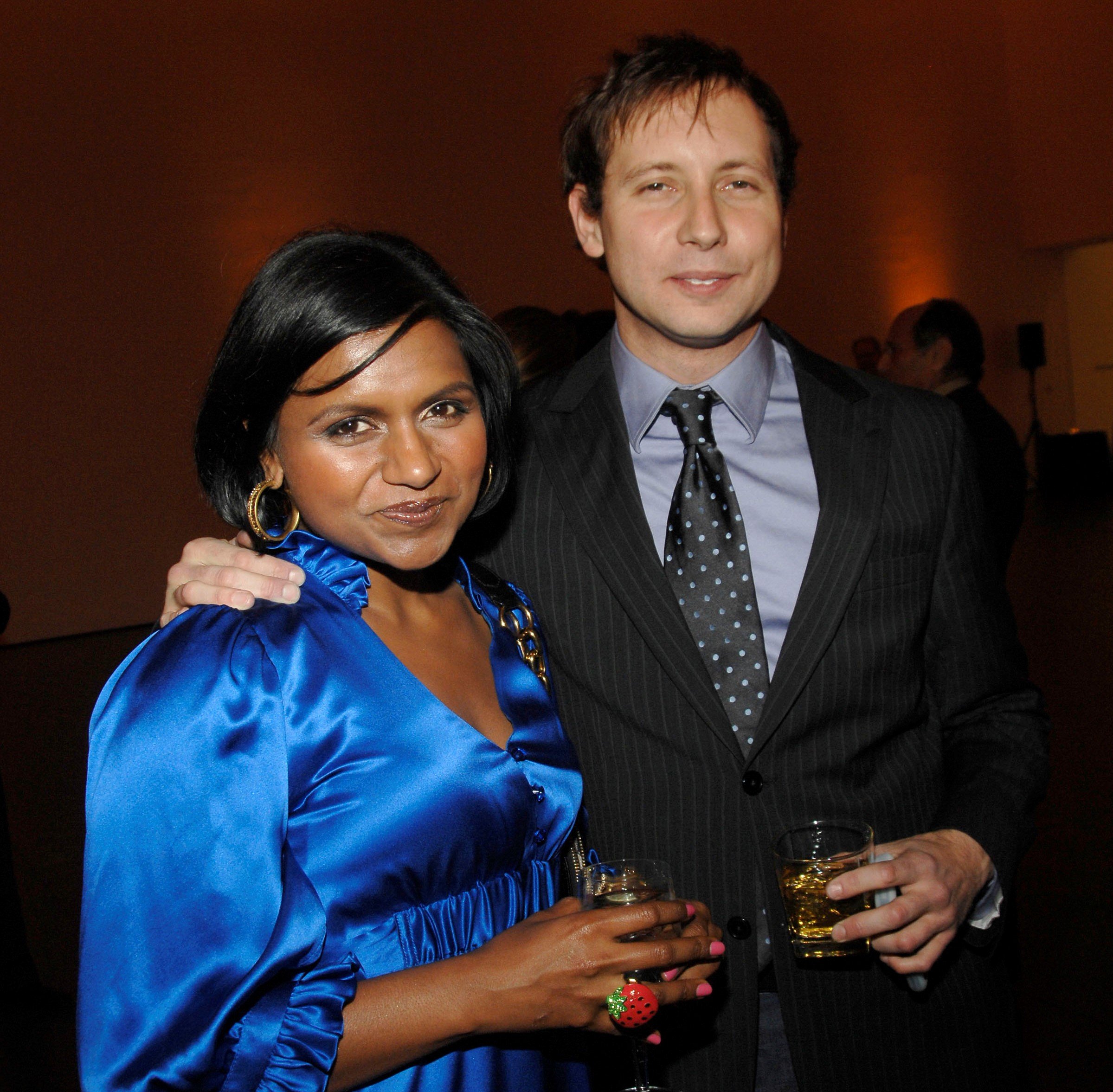  Mindy Kaling and Benjamin Nugent at a William Morris Agency Cocktail Party at The Museum of Modern Art in 2008 in New York City. | Source: Getty Images