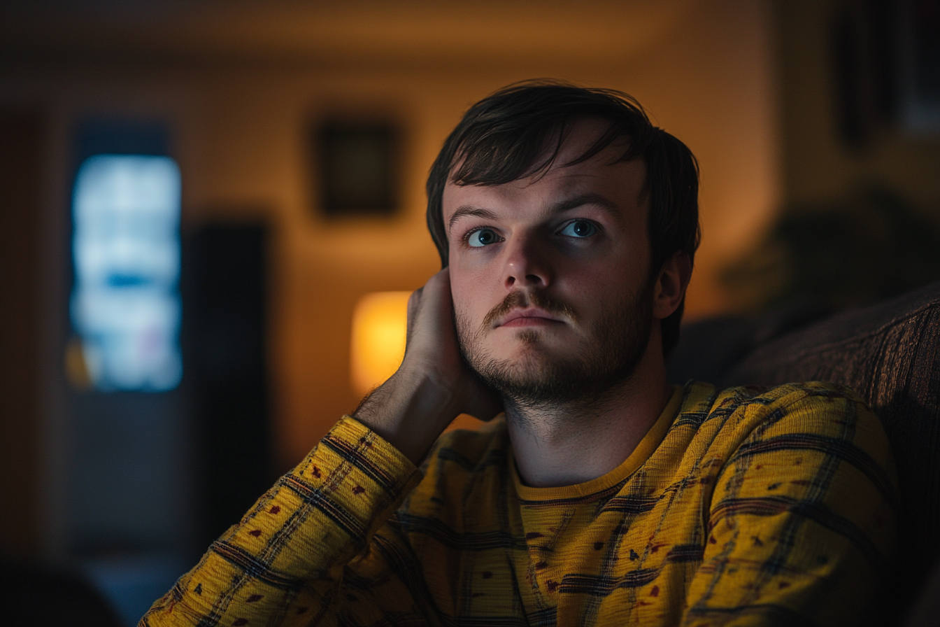 A man sitting in his house | Source: Midjourney