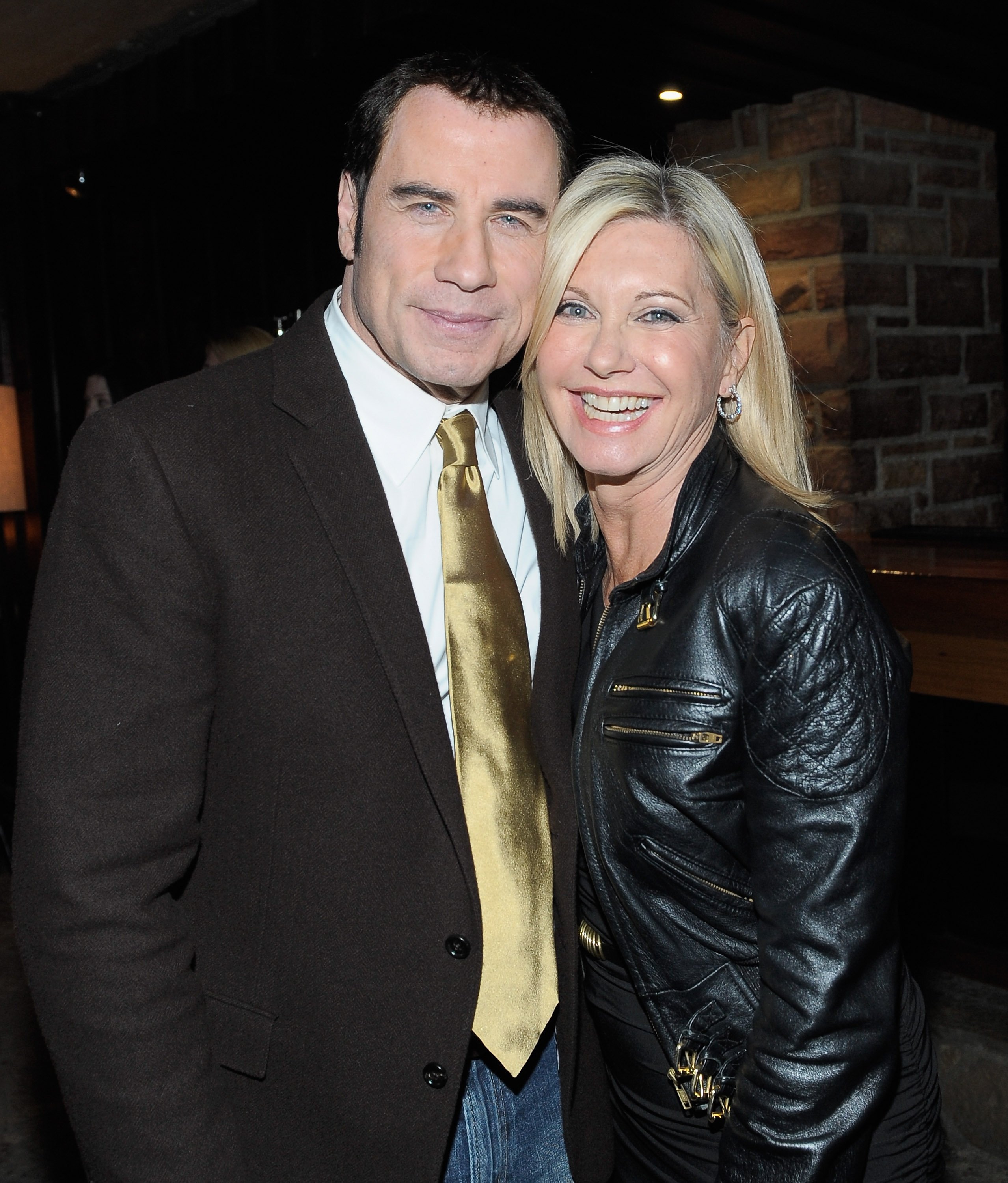 John Travolta and Olivia Newton-John attended the Qantas Airways Spirit of Australia Party at the Hollywood Roosevelt Hotel on January 12, 2012, in Hollywood, California. | Source: Getty Images