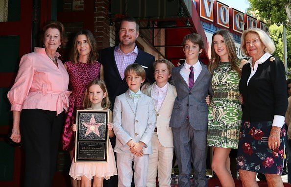 Caroline Fentress, Maeve O'Donnell, actor Chris O'Donnell, Finley O'Donnell, Charles O'Donnell, Christopher O'Donnell and Lily O'Donnell attend a ceremony honoring Chris O'Donnell with the 2544th Star on Hollywood Walk Of Fame | Photo: Getty Images