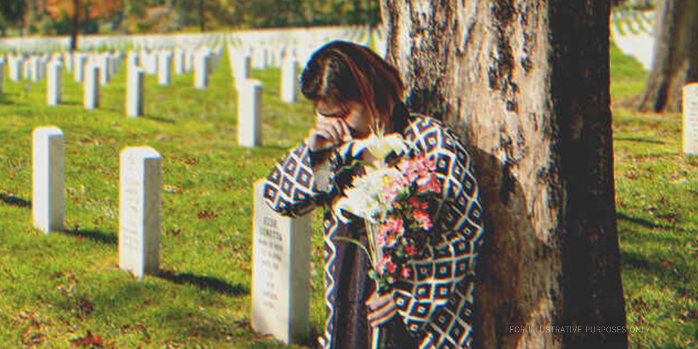 Girl in graveyard. | Shutterstock.com
