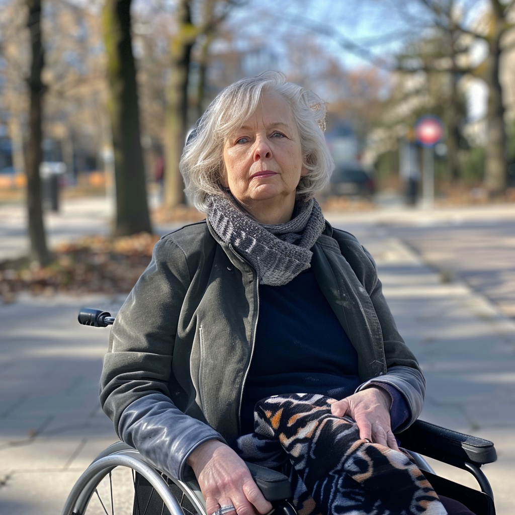 A woman in a wheelchair | Source: Midjourney