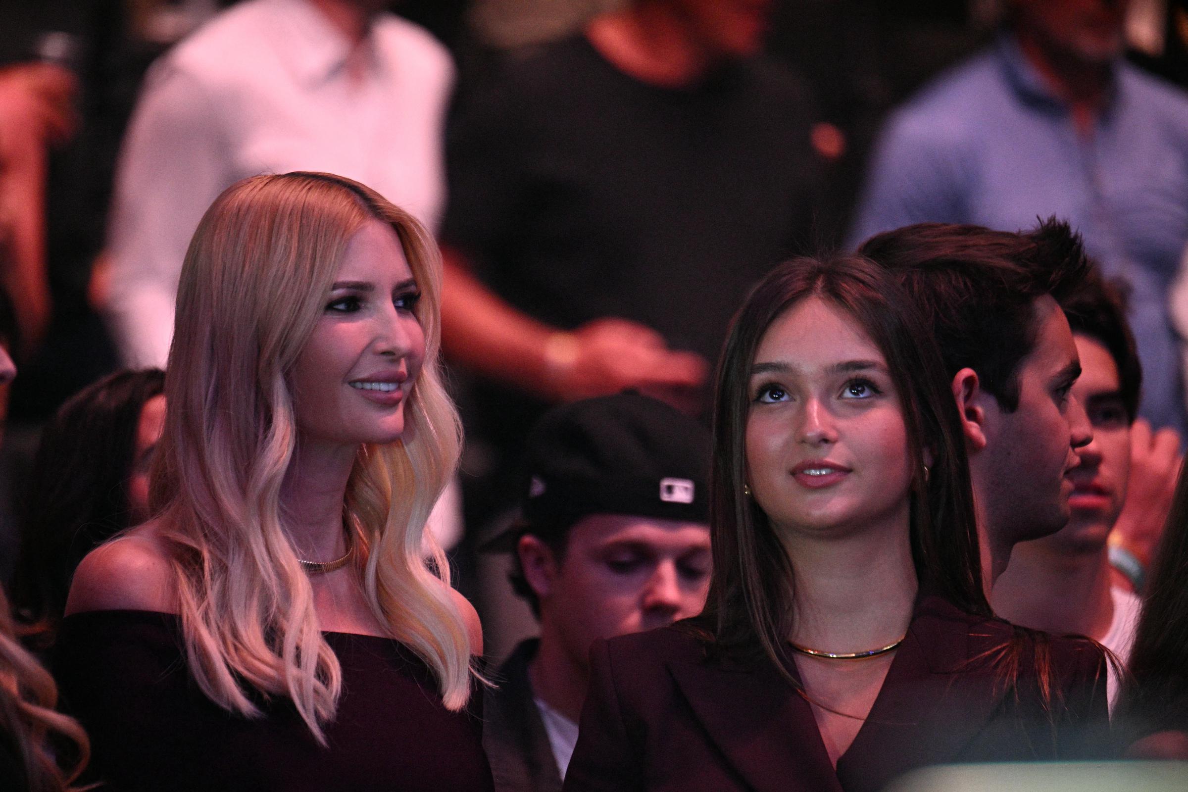 Ivanka Trump Arabella Rose Kushner attend UFC 327: Jiri Prochazka vs Carlos Ulberg at Kaseya Center in Miami, on April 11, 2026 | Source: Getty Images