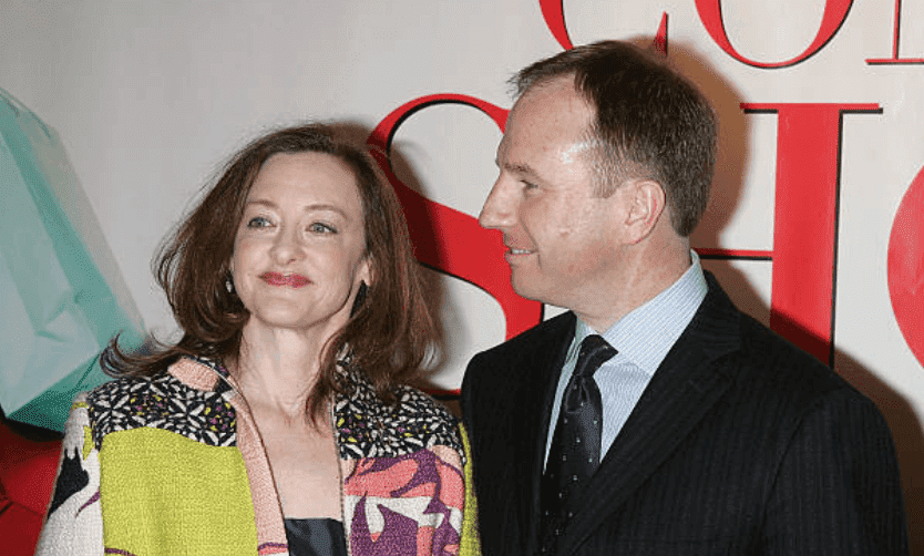 Joan Cusack and her husband, Richard Burke arrive for the premiere of "...